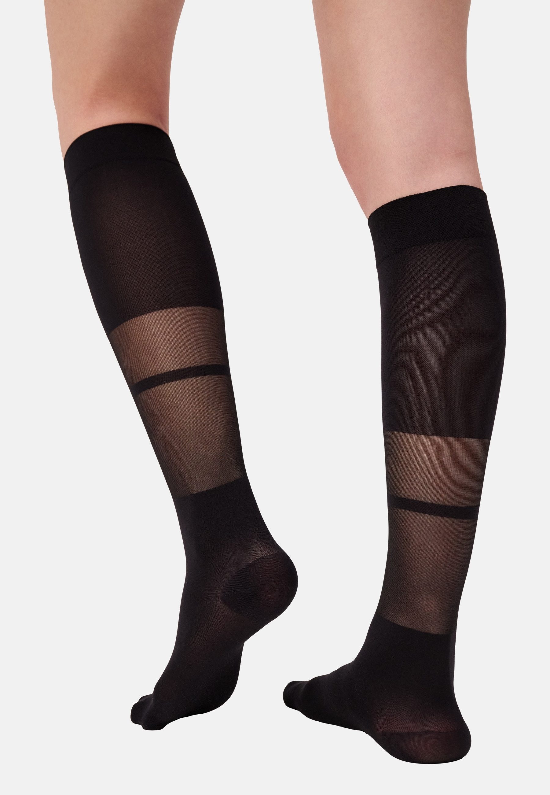 ITEM m6 Kniestrümpfe Damen Stripes Conscious Kompression Streifen nachhaltig Streifenmuster, Kompression, leichte Beine, made in Germany