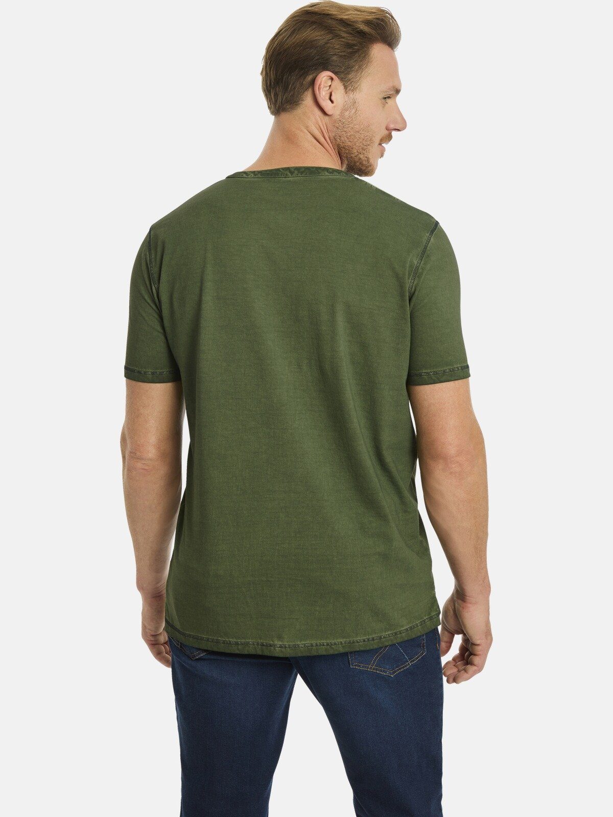 Jan Vanderstorm T-Shirt GODBERT mit Serafino-Ausschnitt günstig online kaufen