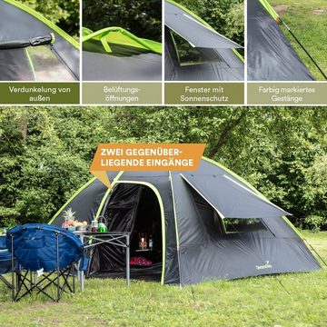 Skandika Kuppelzelt Vaasa Campingzelt, Kompaktes Zelt, wasserdicht, 3000 mm Wassersäule