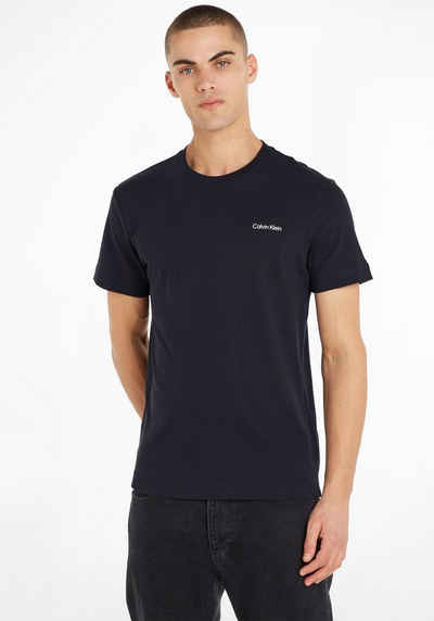 Calvin Klein T-Shirt MICRO LOGO INTERLOCK T-SHIRT mit Calvin Klein Logo auf der Brust