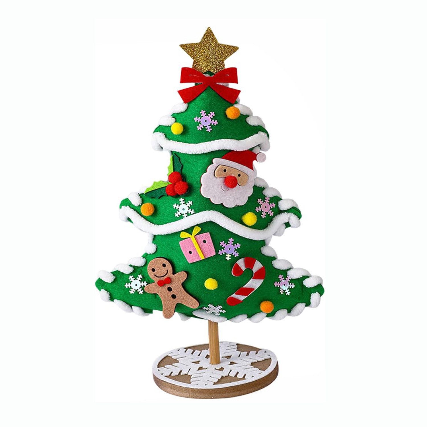 CLTYQ Dekoobjekt Weihnachtsbaum Bastelset Kinder,1 Stück Weihnachtsdeko Bas günstig online kaufen