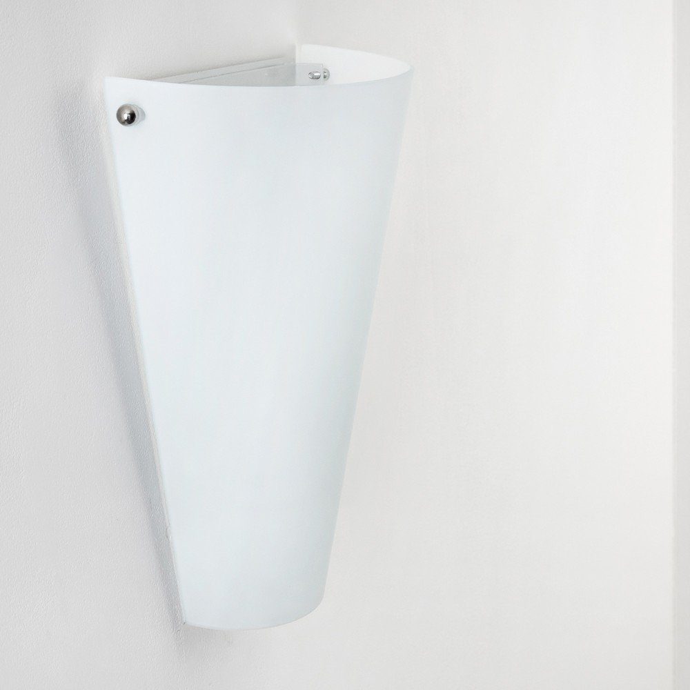 hofstein Wandleuchte »Varzo« moderne Wandlampe aus Metall/Glas in weiß, ohne Leuchtmittel, moderne Wandlampe mit Up & Down-Effekt, 1xE27, Innen mit Lichteffekt