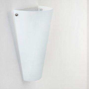 hofstein Wandleuchte »Varzo« moderne Wandlampe aus Metall/Glas in weiß, ohne Leuchtmittel, moderne Wandlampe mit Up & Down-Effekt, 1xE27, Innen mit Lichteffekt