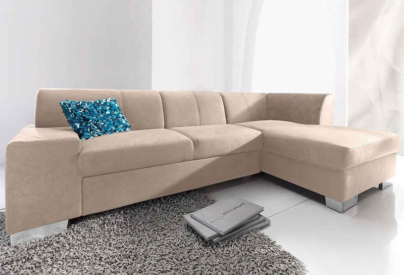 DOMO collection Ecksofa Star, wahlweise mit Bettfunktion