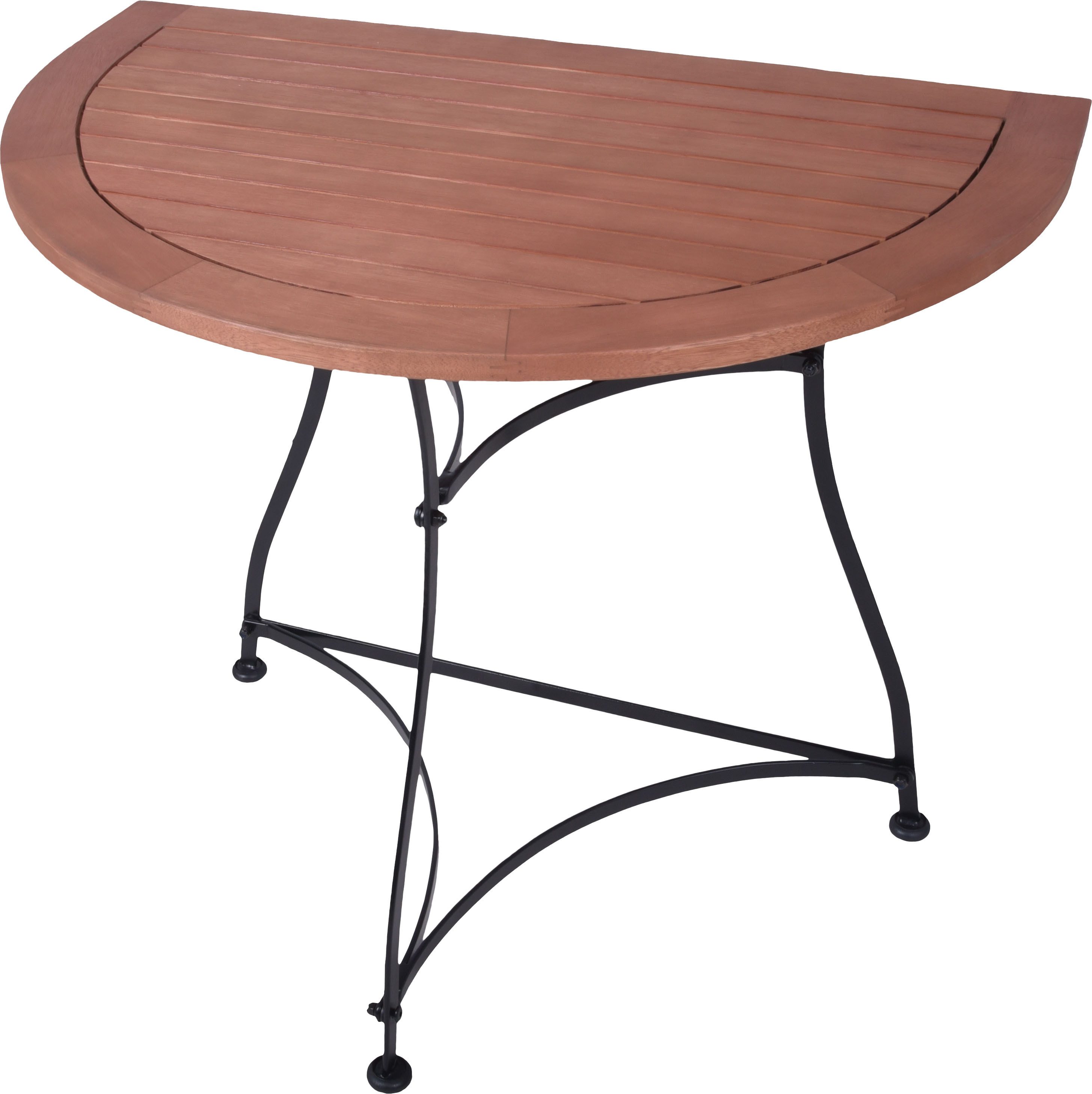 Garden Pleasure Gartentisch Balkonhalbtisc »WIEN«, BxTxH: 85x54x74 cm, halbrund