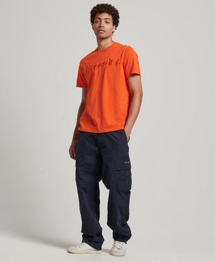 Superdry T-Shirt TONAL EMBROIDERED LOGO T SHIRT Flare Orange