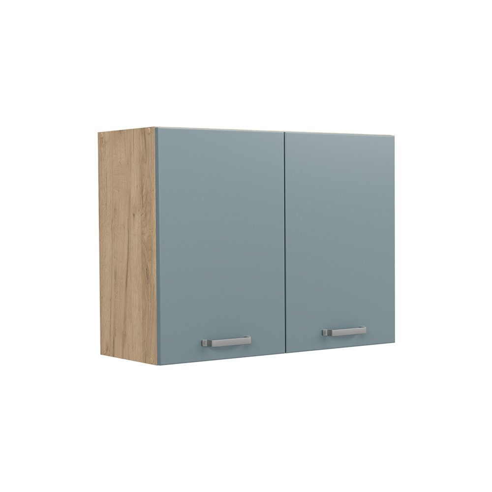 Vicco Hängeschrank R-Line, Blau-Grau/Goldkraft Eiche, 80 cm (1-St)