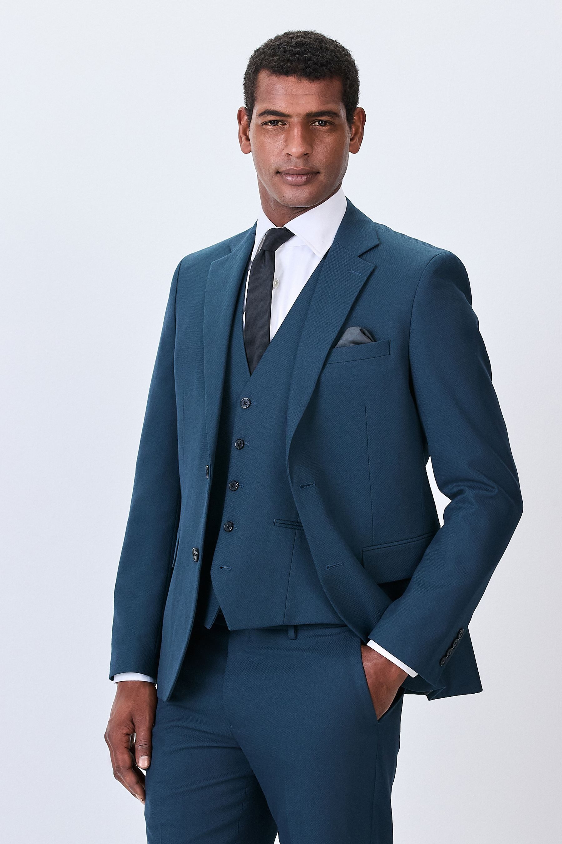 Next Sakko Slim Fit Anzugsakko mit Struktur (1-tlg)