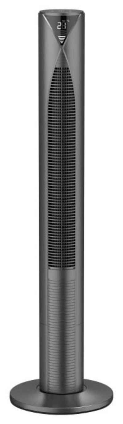 Hama Standventilator Smarter Standventilator mit Fernbedienung 117cm, Turm, Displayanzeige, 3 Geschwindigkeitsstufen, Timer, energiesparend mit Standby Modus