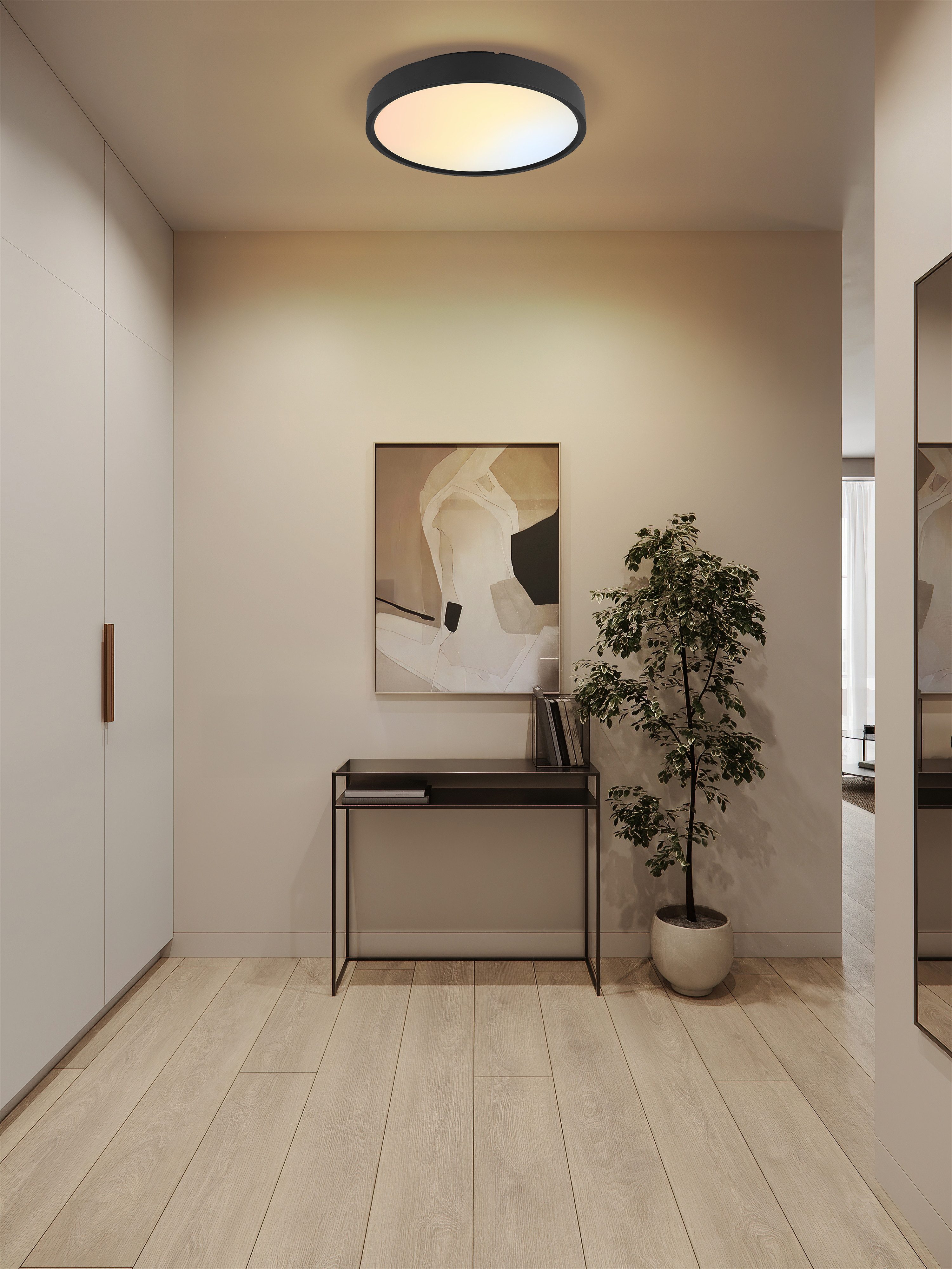 GLOBO LIGHTING Deckenleuchte JESS, LED fest integriert, Smarte Deckenleuchte, dimmbar, App-Steuerung, vielseitig