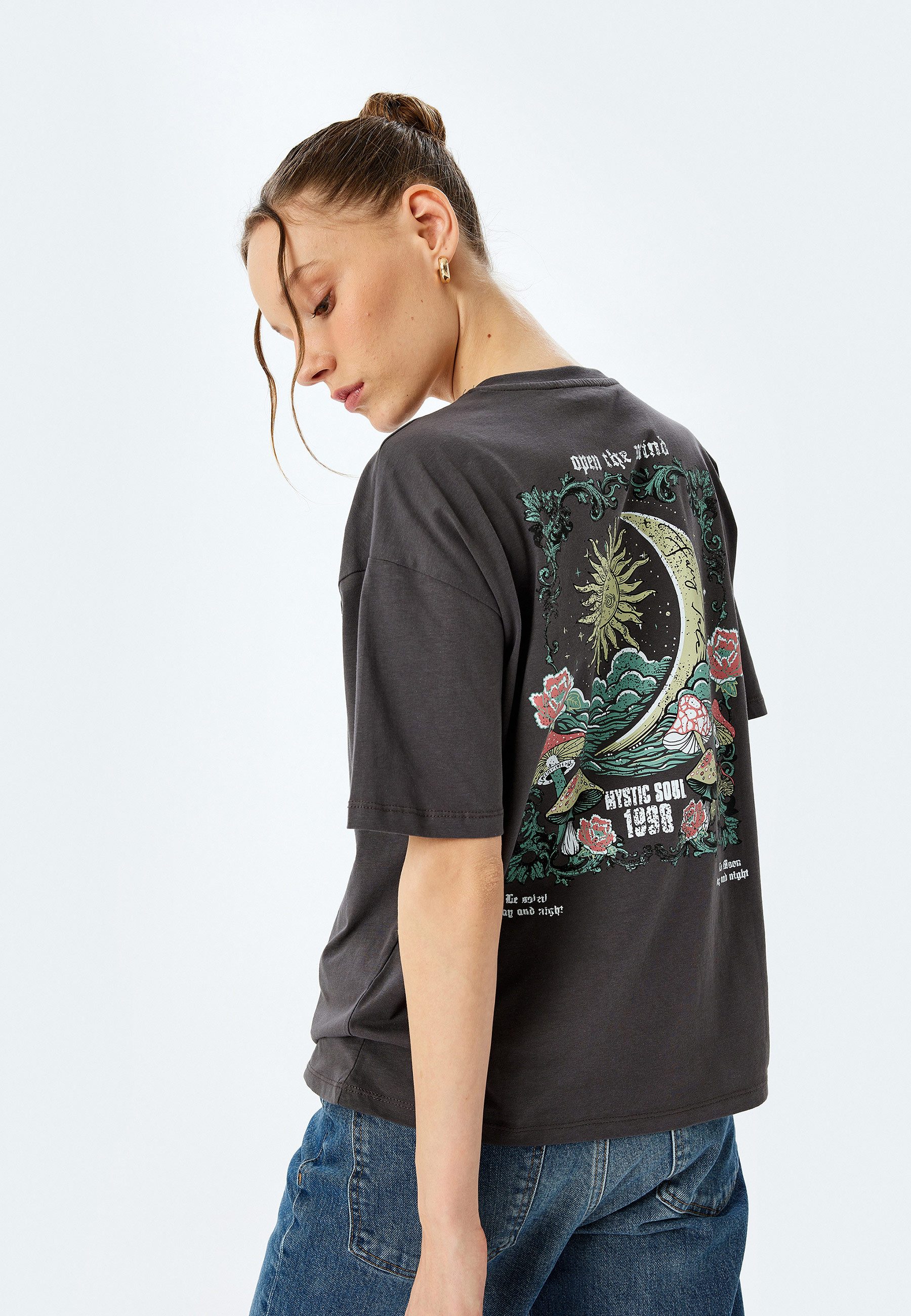 Koton T-Shirt Kurzärmelig Rundhalsausschnitt T-Shirt günstig online kaufen