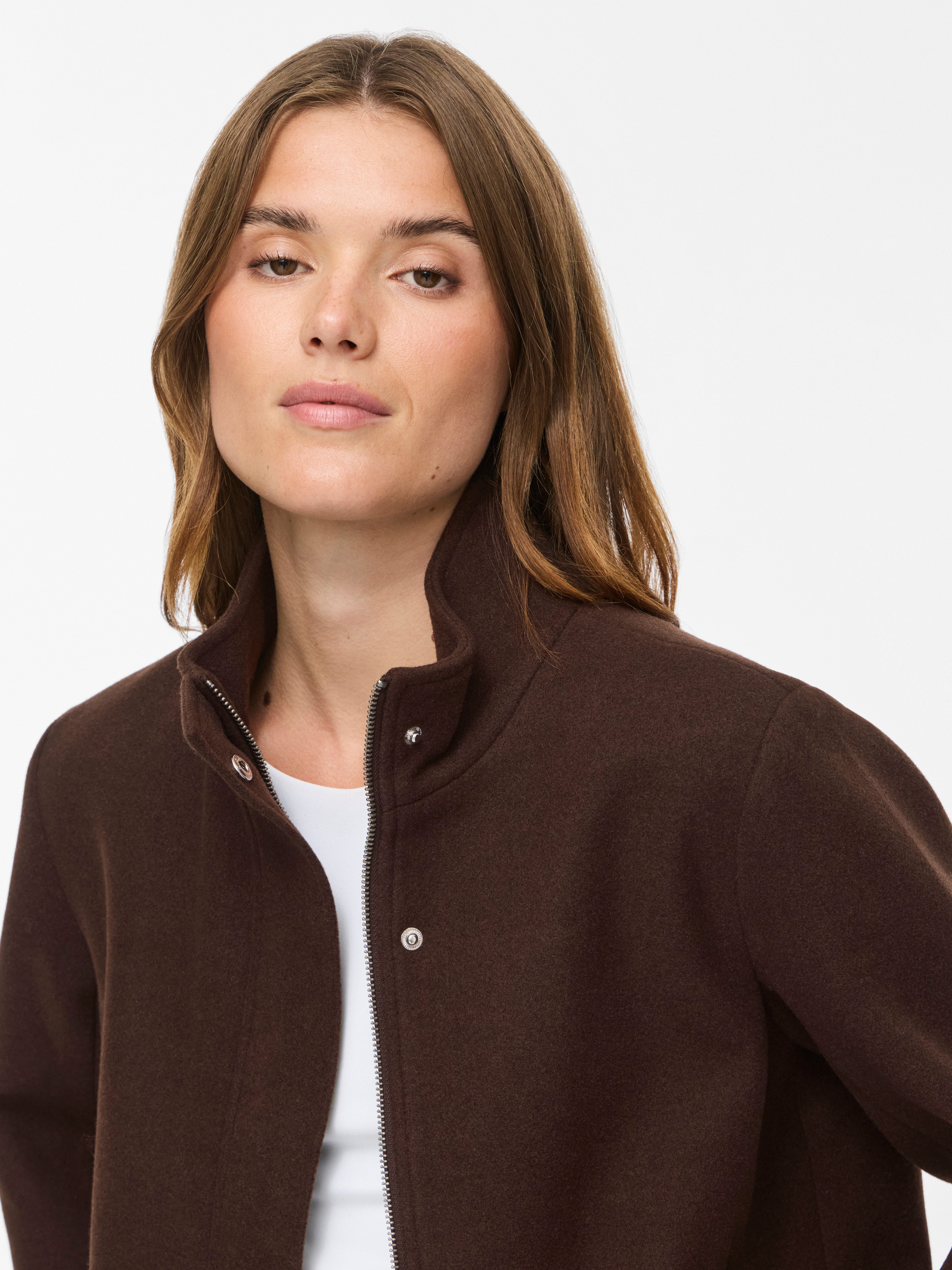 Vila Kurzjacke VICLAUDIA L/S HIGH NECK SHORT JKT- NOOS Kunstfaser