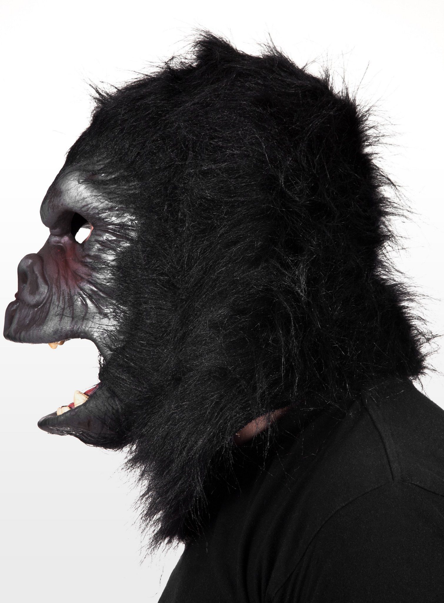 Zagone Studios Verkleidungsmaske Affenmaske Gorilla mit beweglichem Mund - Hallowee