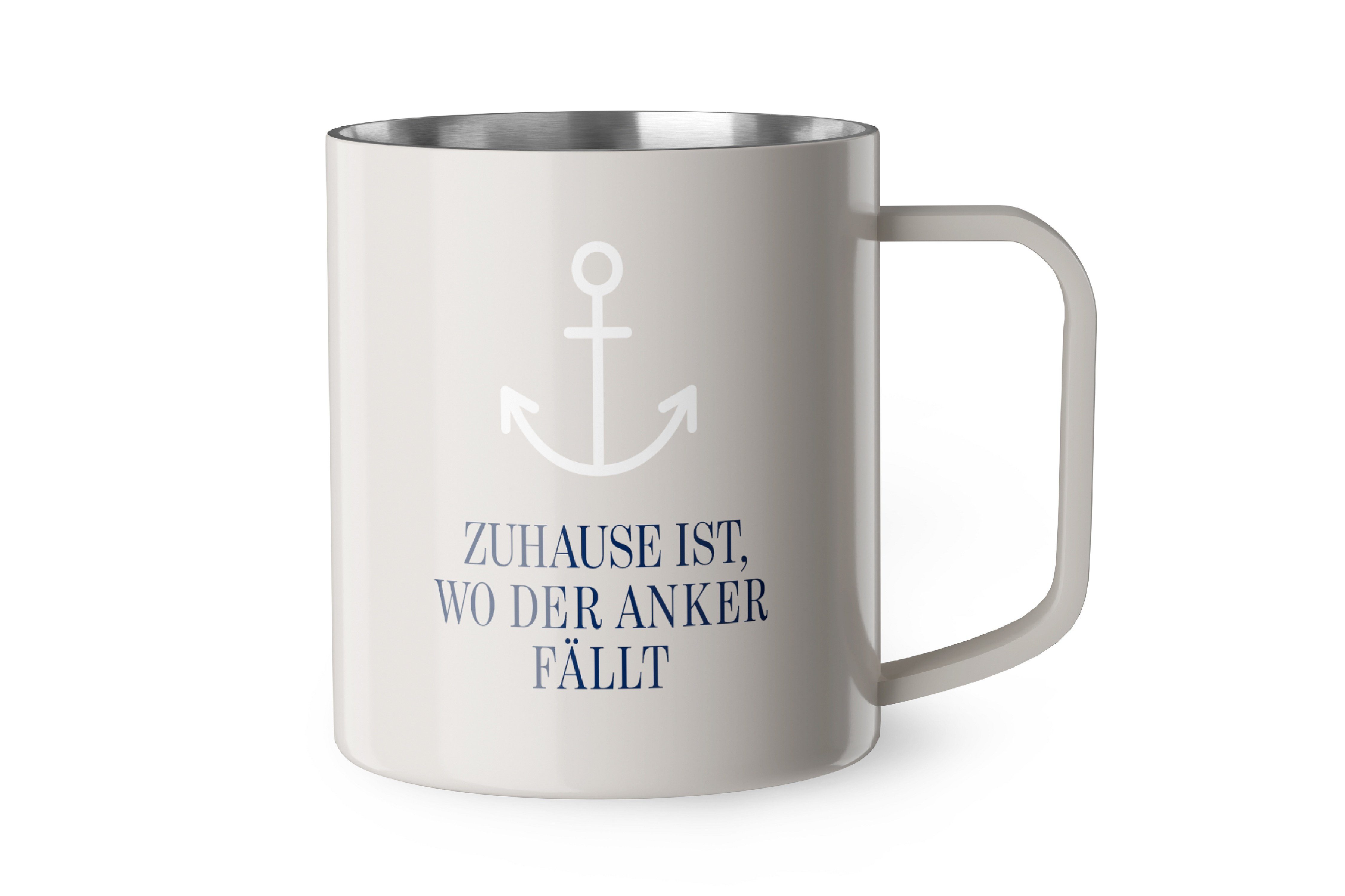 La Vida Tasse Thermobecher Thermotasse Isolierbecher Edelstahl La Vida GLÜCK AHOI, Material: Edelstahl