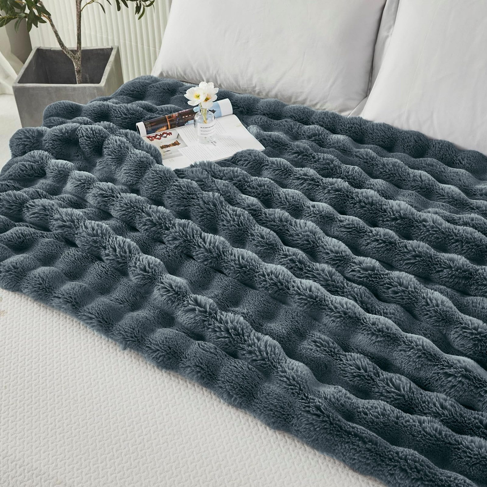 Wohndecke Sofadecke Welle Kuscheldecke Sofadecken Couchdecken, günstig online kaufen
