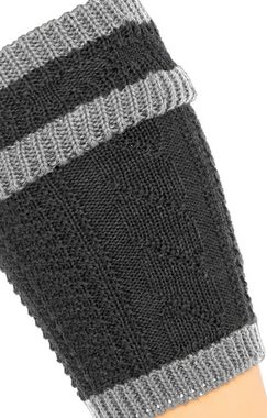 Lusana Trachtensocken Loferl 2tlg. L479-203 anthrazit mittelgrau