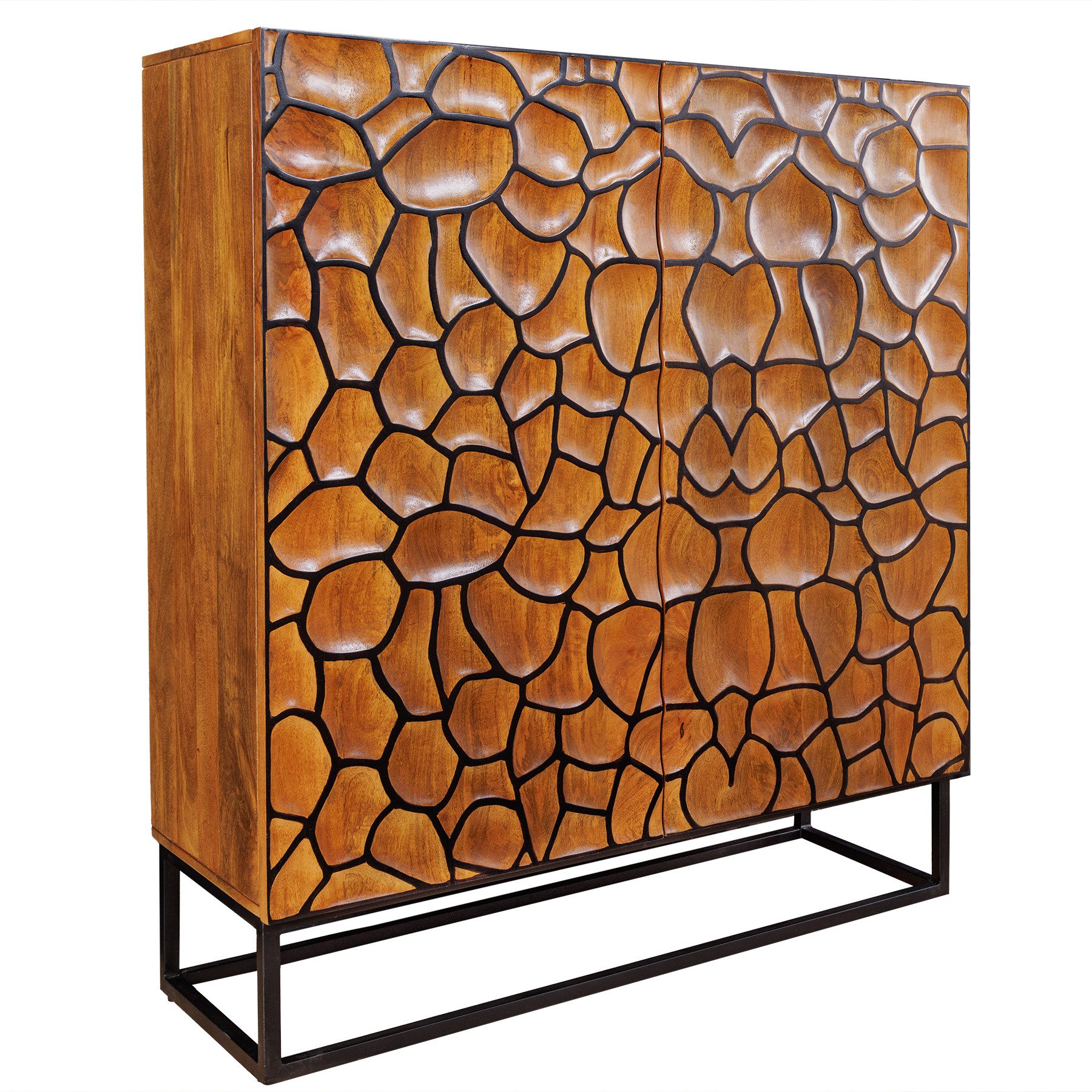 riess-ambiente Highboard VULCANO 120cm braun / schwarz (Einzelartikel, 1 St günstig online kaufen