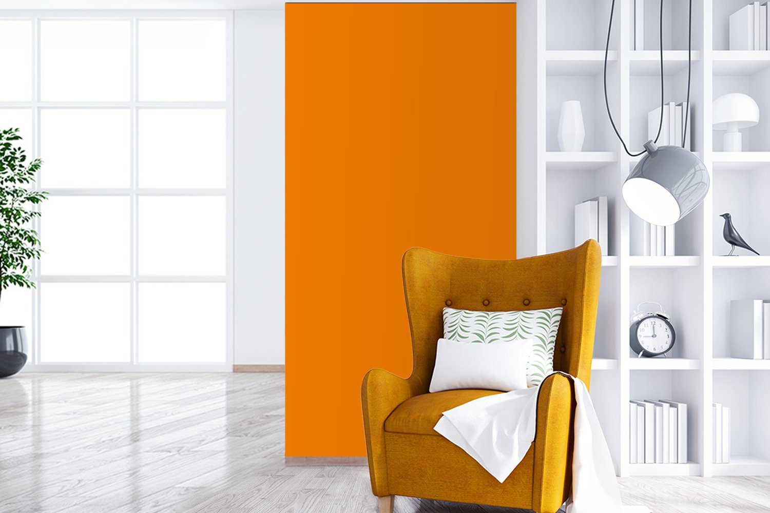 Vliestapete Jahreszeiten - Fototapete Orange für - MuchoWow Fototapete Farbe, bedruckt, St), (2 - Matt, Herbst Wohnzimmer Schlafzimmer Küche,