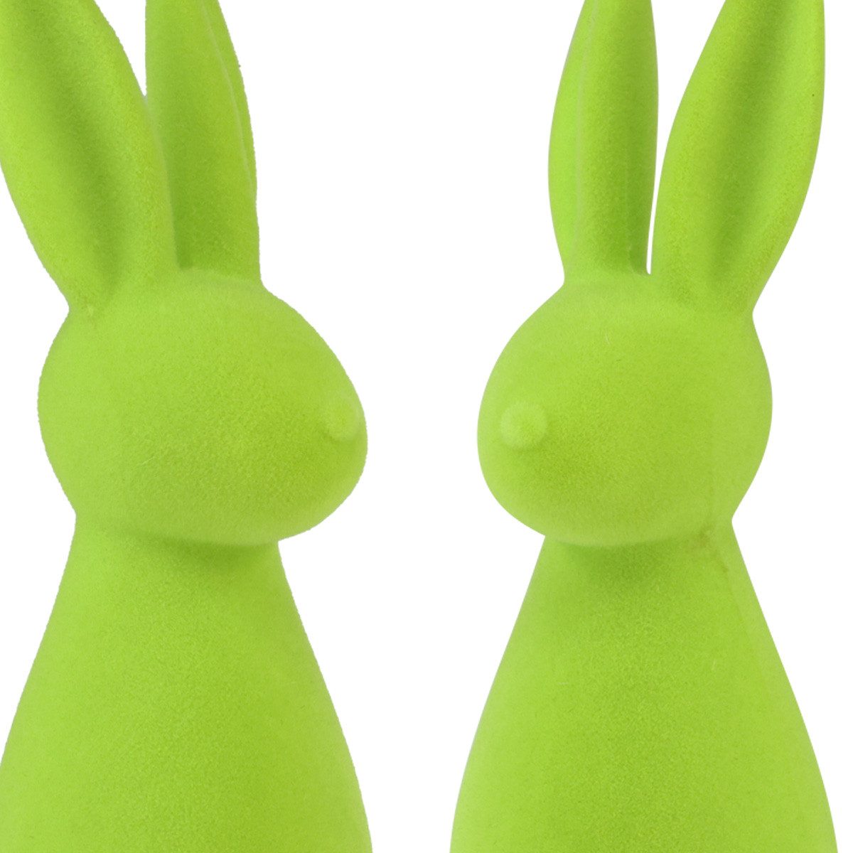 Florists Products Osterhase Beflockte Hasenfigur Tischdekoration Osterdeko Frühling, 2 Stück