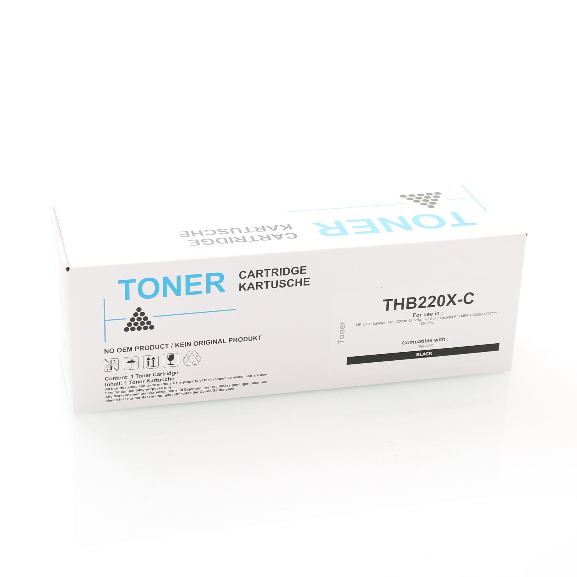 ABC Tonerkartusche Kompatibler Toner (MIT CHIP) für HP 220X W2200X Schwarz Color Laserjet