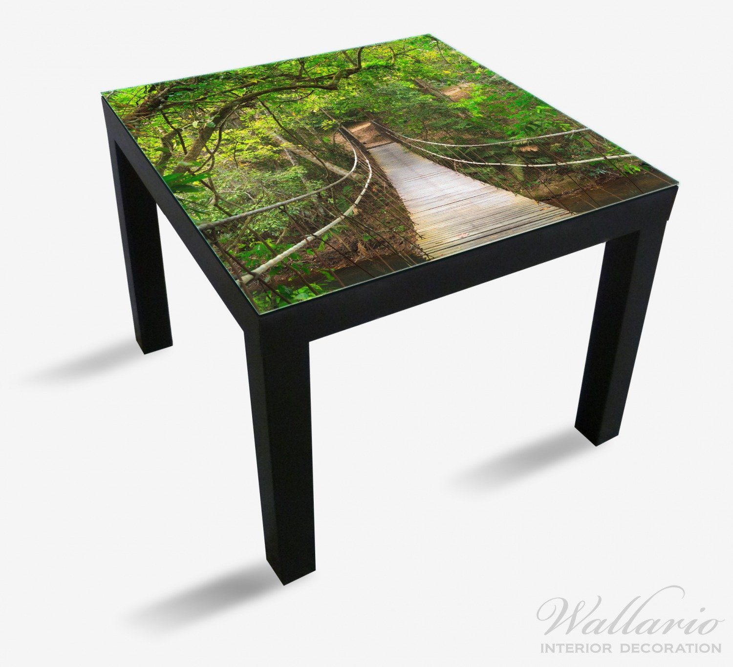 für Urwald im Dschungel Tischplatte Lack (1 geeignet grüner Ikea St), Hängebrücke Tisch Wallario