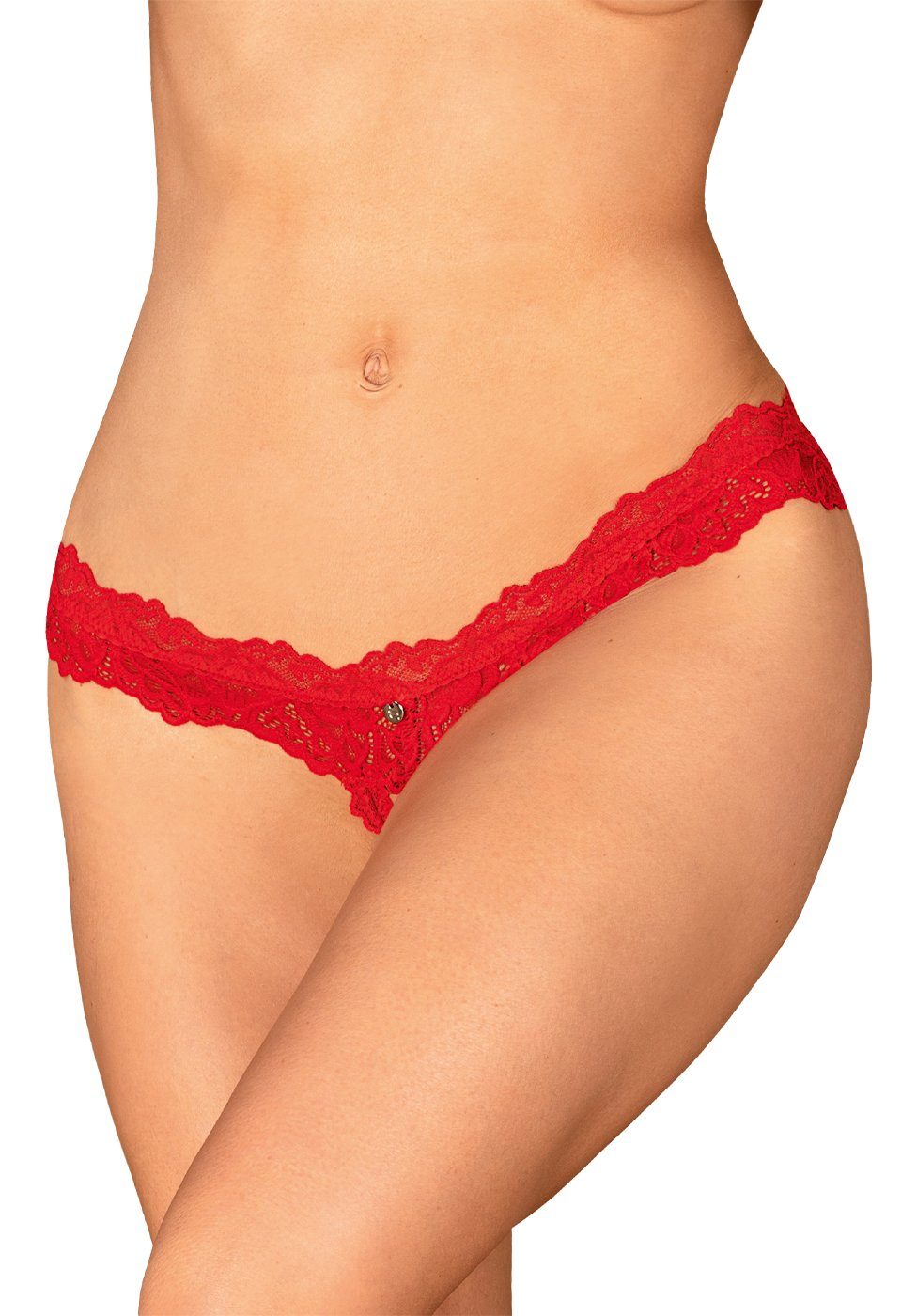 Obsessive String Ouvert String mit offenem Schritt Spitze - rot