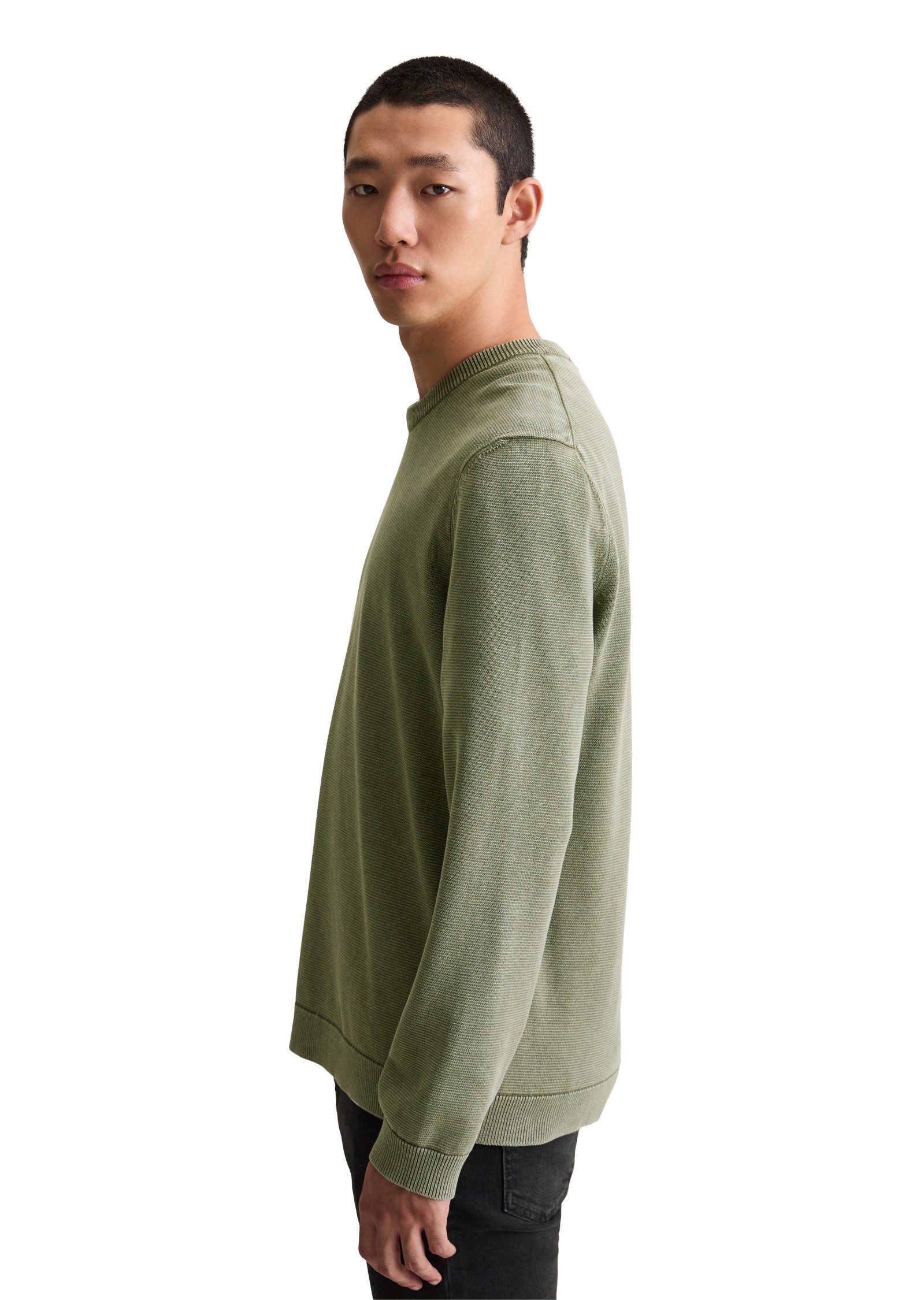 Marc O'Polo DENIM Rundhalspullover aus reiner Bio-Baumwolle günstig online kaufen