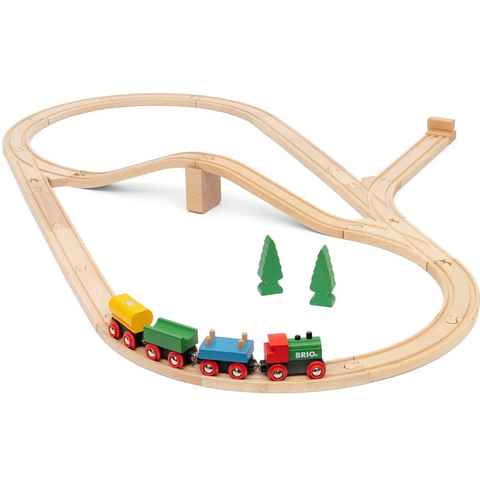 BRIO® Spielzeug-Eisenbahn 65 Jahre Holzeisenbahn Jubiläums-Zugset, Made in Europe; FSC® - schützt Wald - weltweit