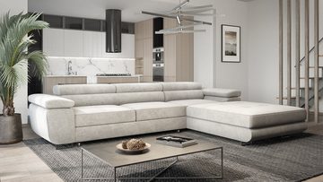MOEBLO Ecksofa BUZZ TWIN, mit Schlaffunktion, mit Bettkasten Funktionalität Polsterecke, Modulares Sofa Hochwertige Materialien, mit Relaxfunktion, (BxHxT):275x90x202 cm