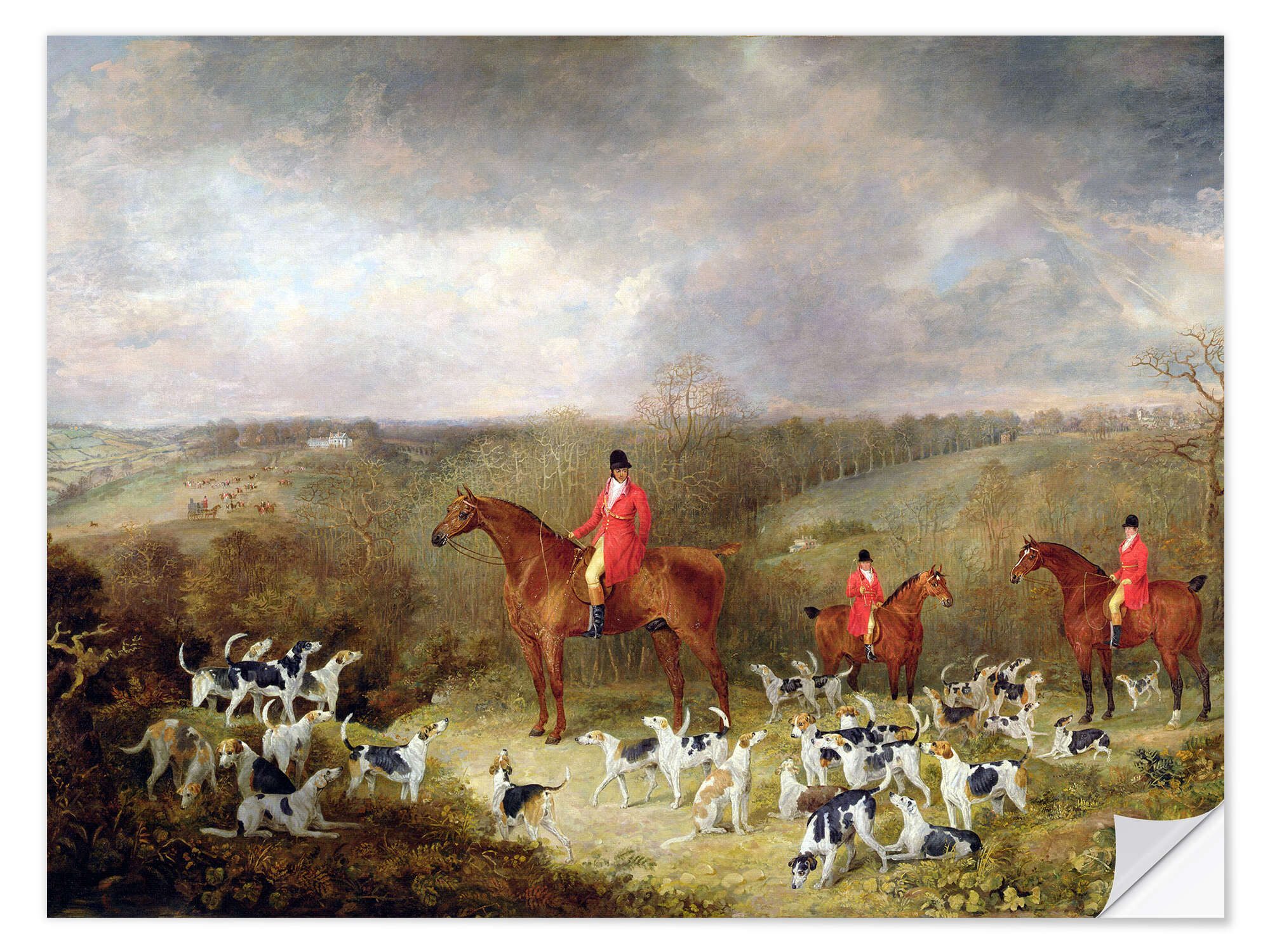 Posterlounge Wandfolie Dean Wolstenholme, Lord Glamis und seine Jagdhunde, 1823, Illustration
