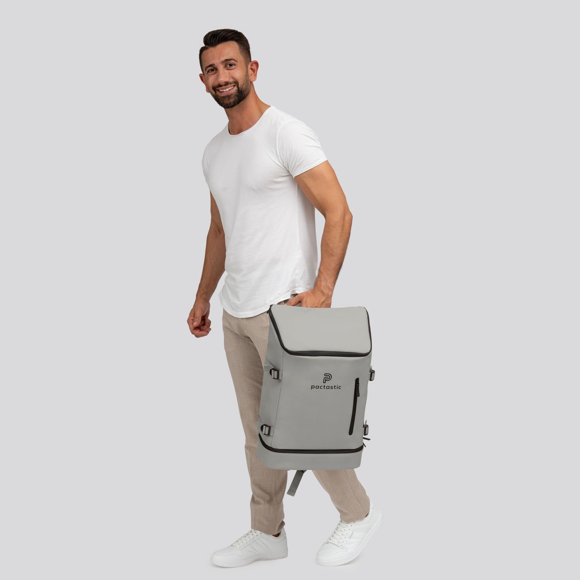 Tech-Material Daypack Pactastic Collection, grey Urban Veganes