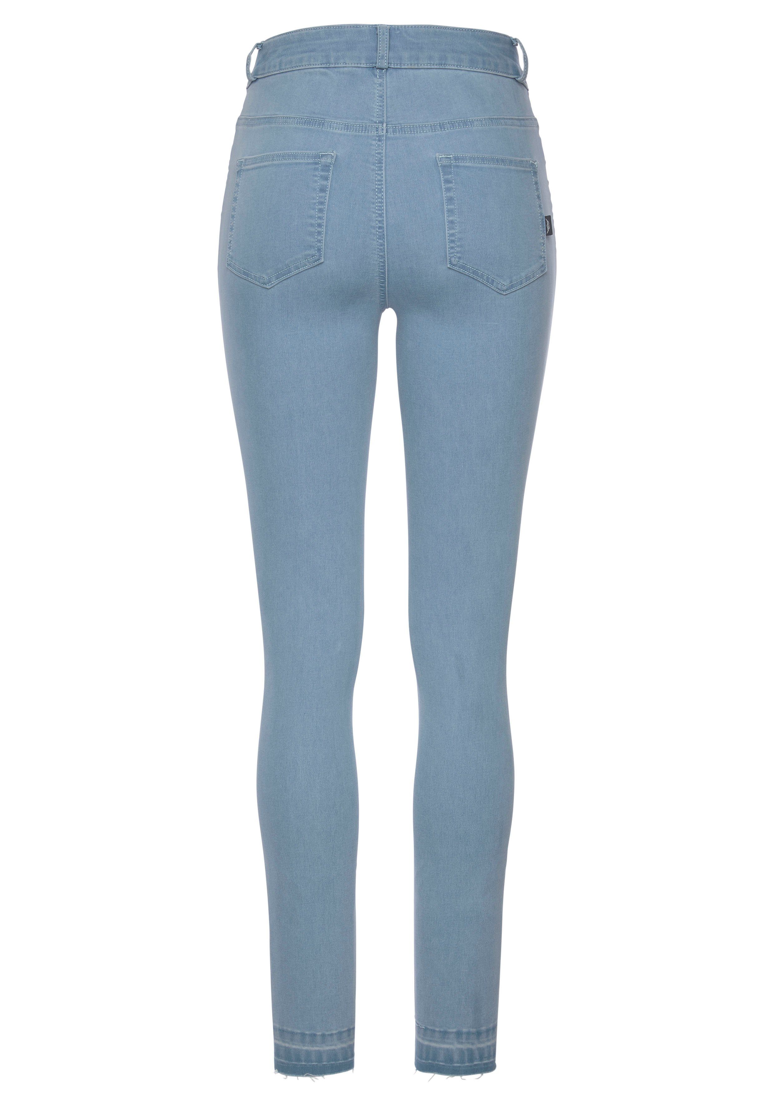 Ultra Arizona offenem light-blue Stretch Waist High Saum Skinny-fit-Jeans mit