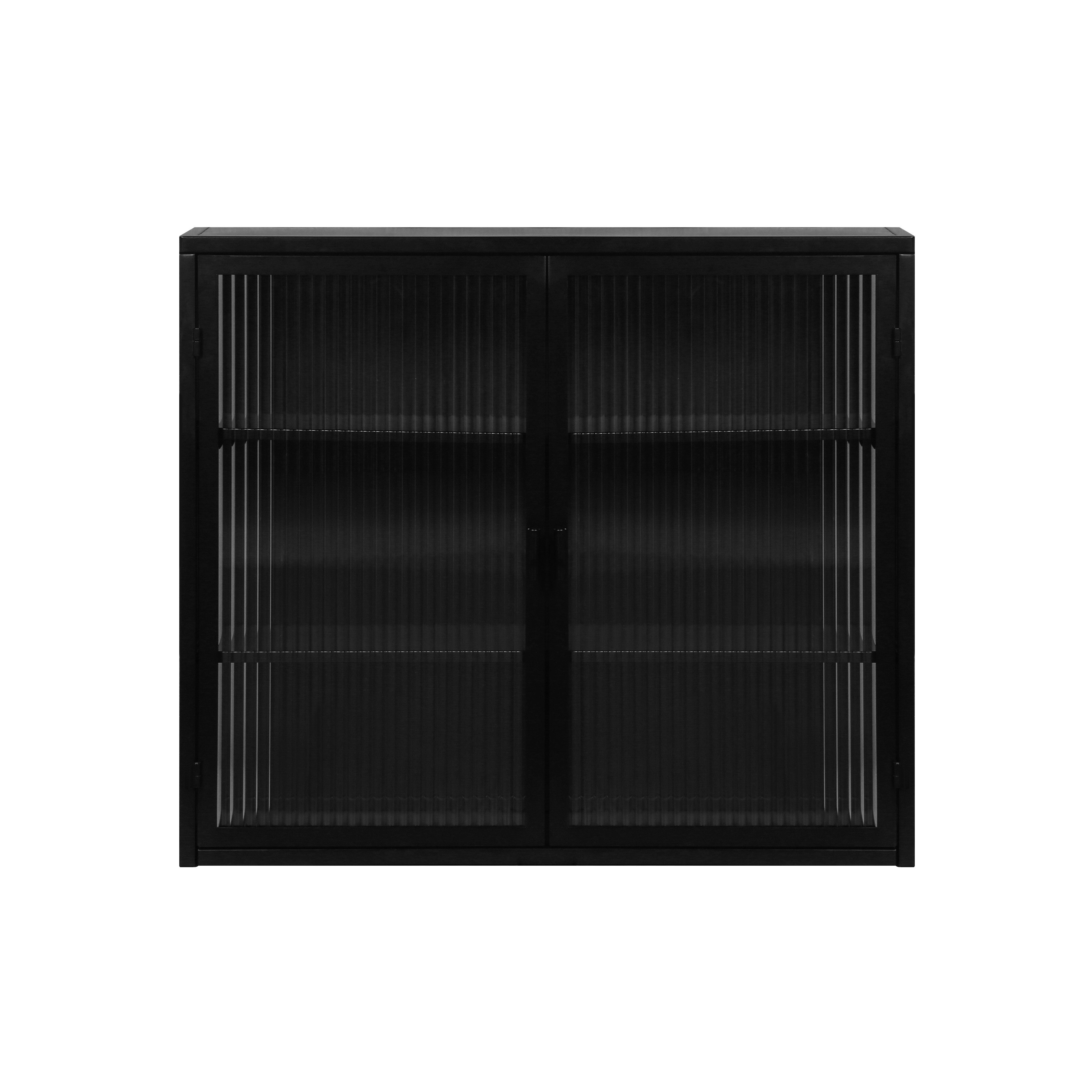 REDOM Hängeschrank Modernes Sideboard mit gehärtetem Glas und Eisenrahmen ( günstig online kaufen