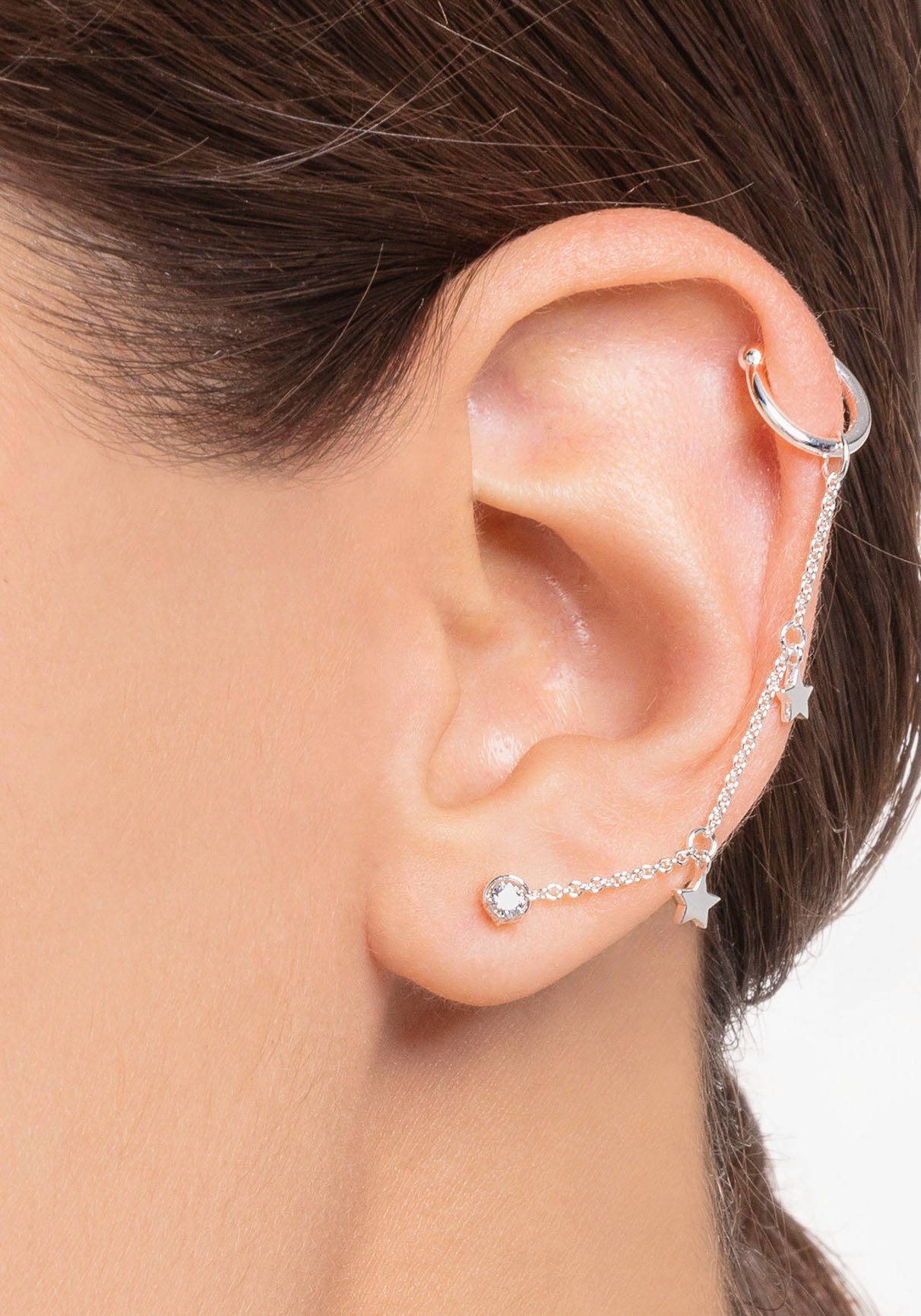 THOMAS SABO Single-Ohrstecker weißer Stein klein, mit Zirkonia (synth)
