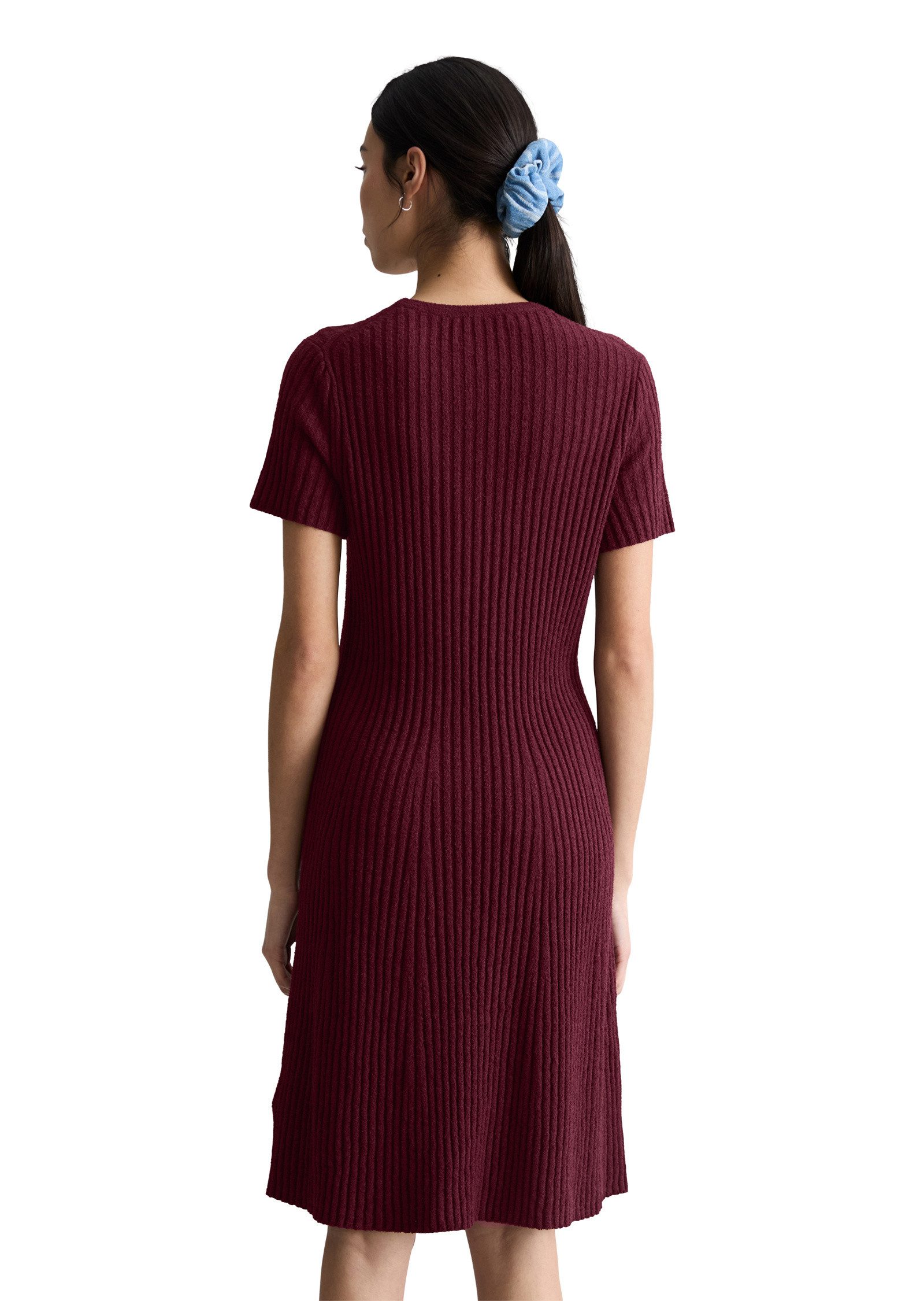 Marc O'Polo DENIM Strickkleid aus geripptem Organic Cotton-Mix