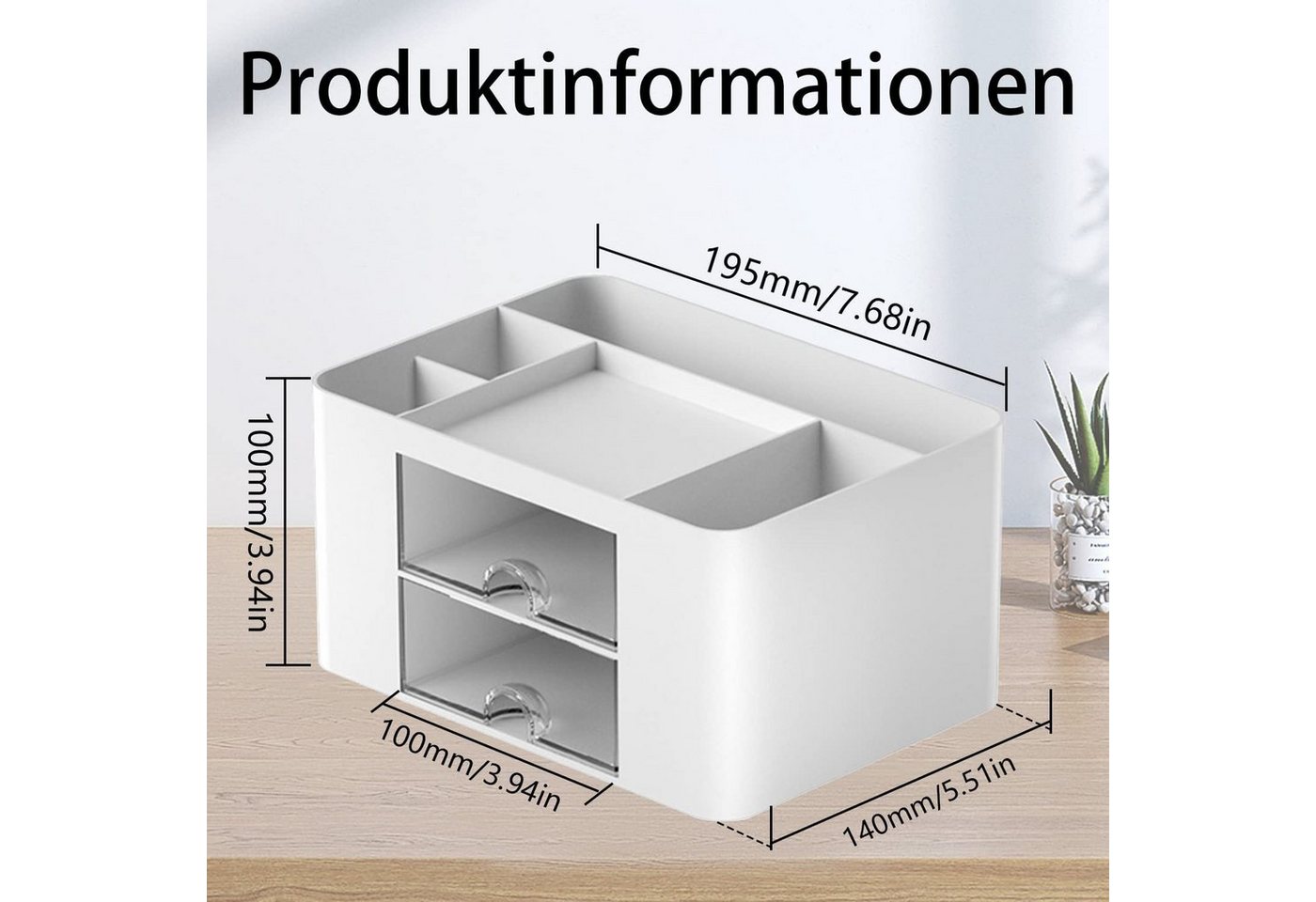 Thumbnail - Welikera Aufbewahrungsdose Schreibtisch-Organizer, Stifthalter mit 5 Fächern