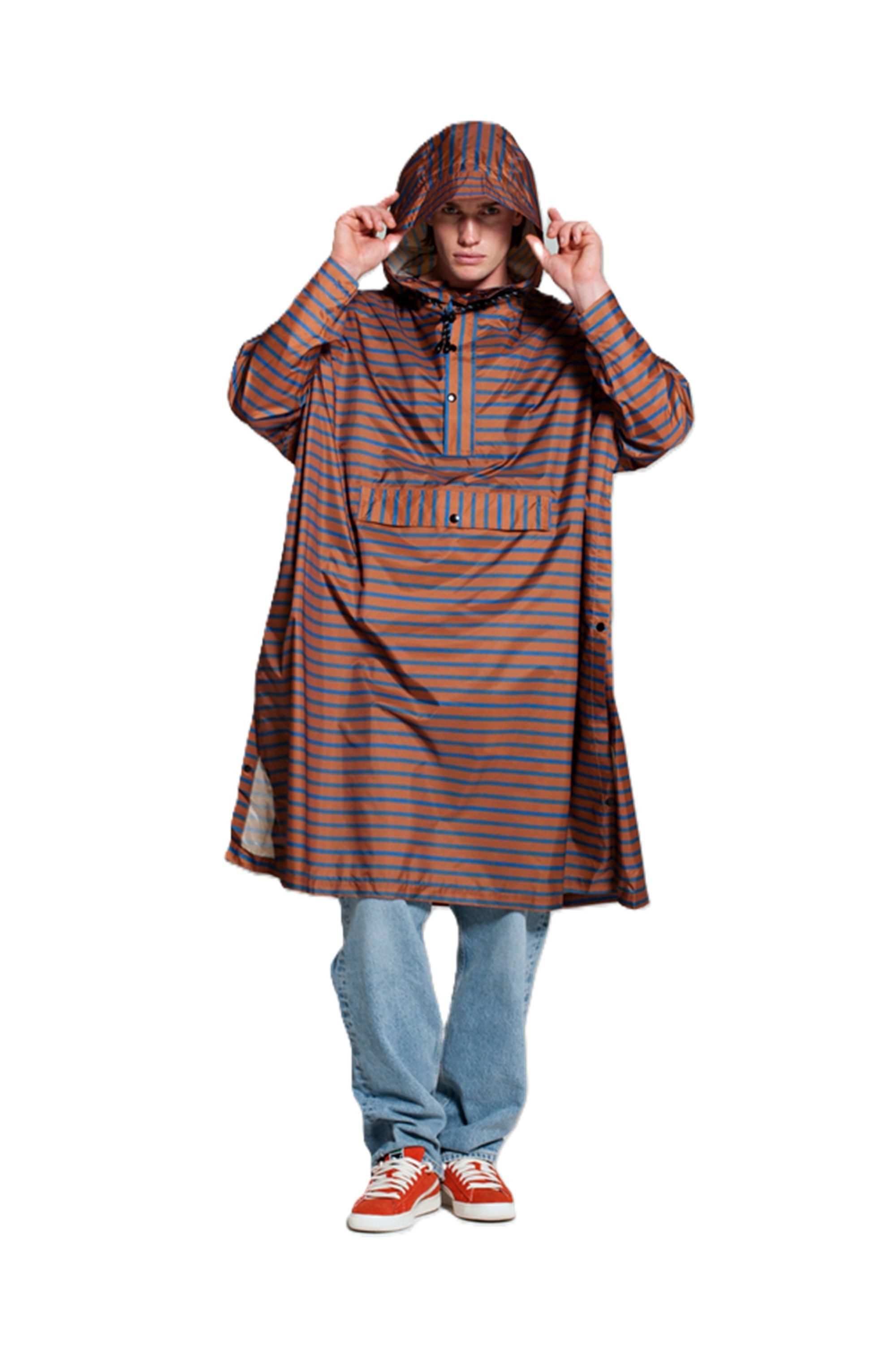 Rainkiss Regenponcho Breton Brown Blue
