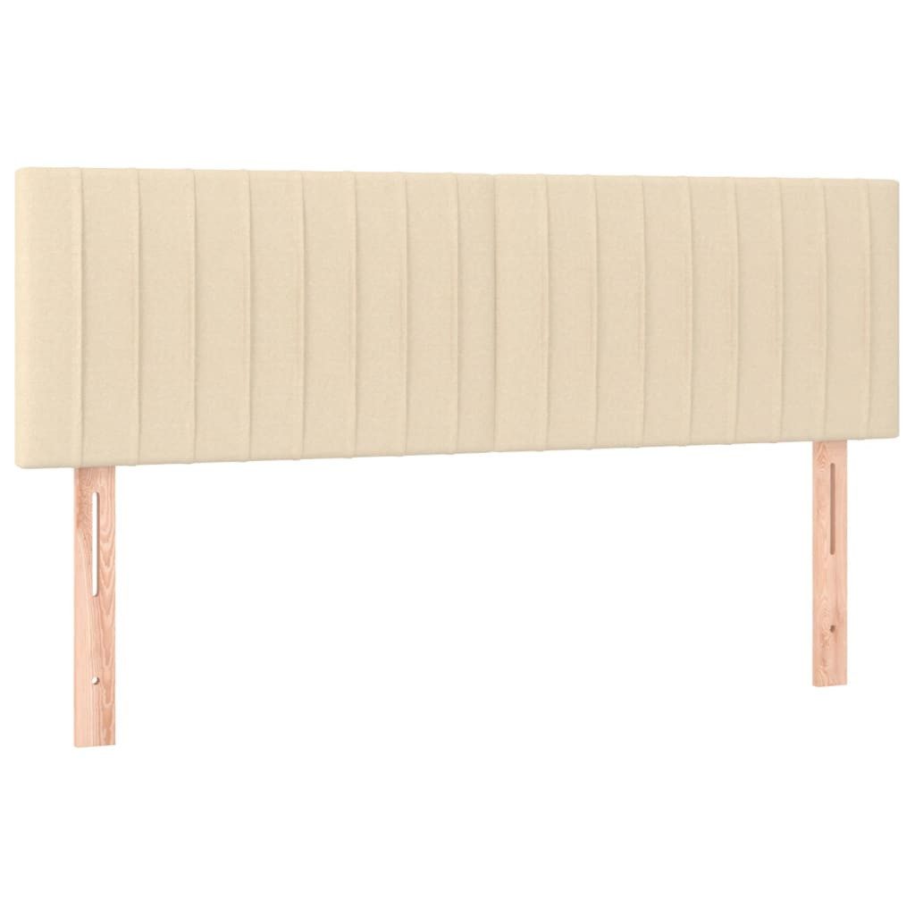 vidaXL Bett Kopfteile Creme 144x5x78/88 cm Stoff (1-tlg)