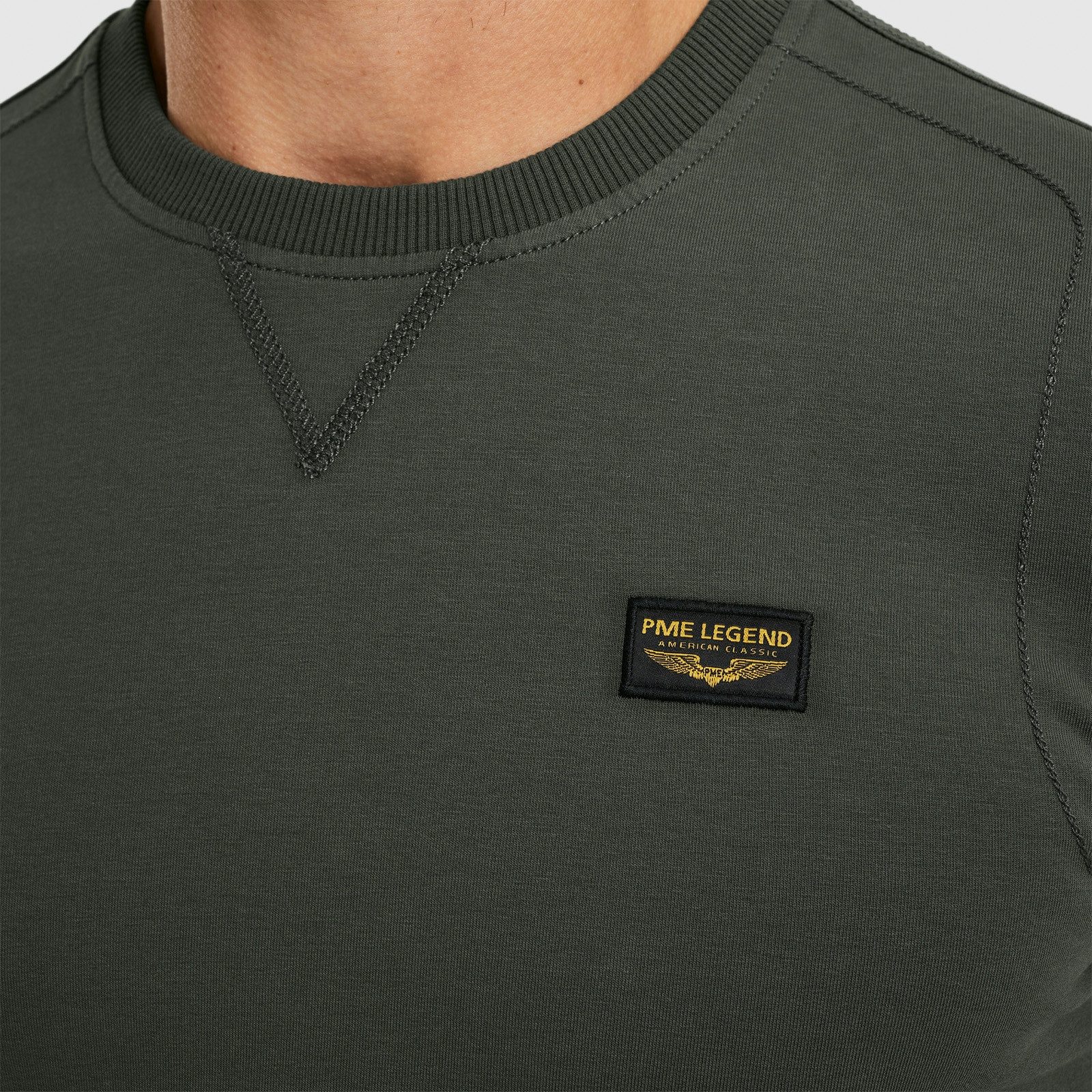 PME LEGEND Sweatshirt Airstrip sweat mit Logo Stickerei