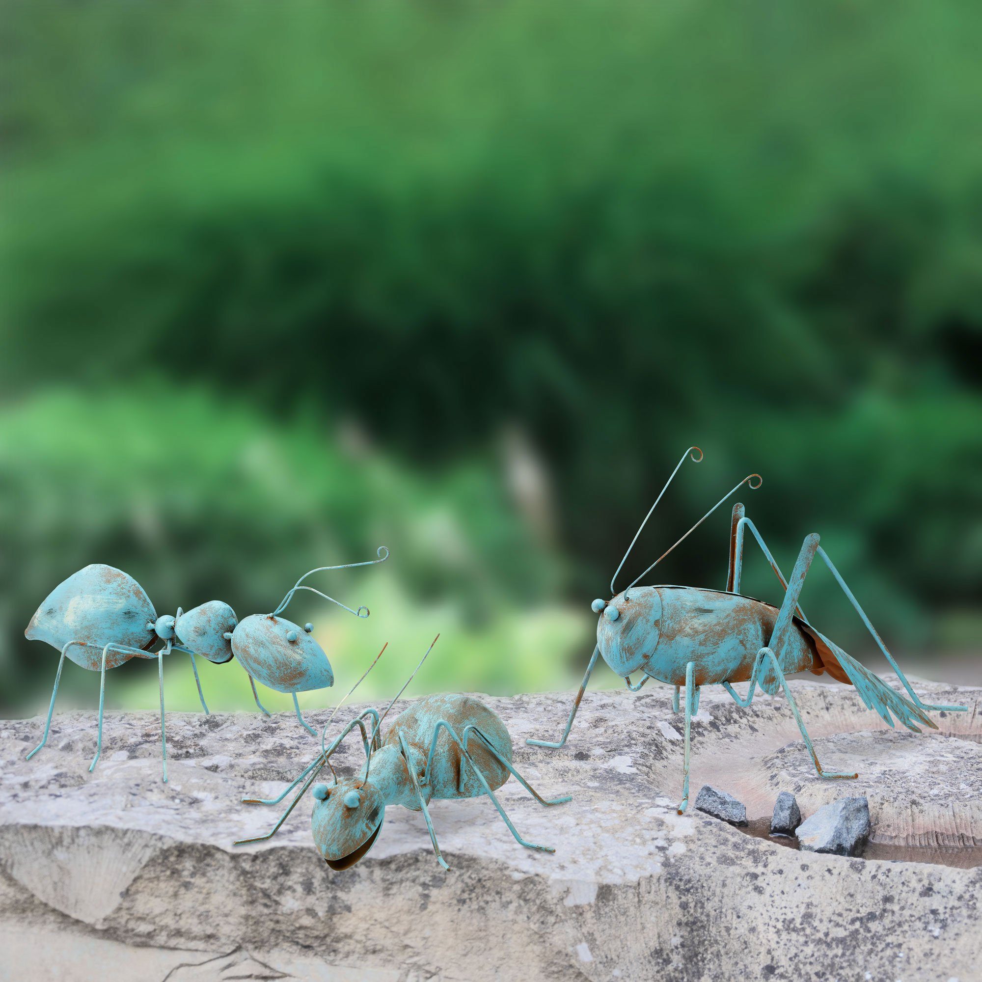 BOLTZE GRUPPE GmbH Gartenfigur Set Garten Figur 3 Ameisen Metall 26cm Garte günstig online kaufen
