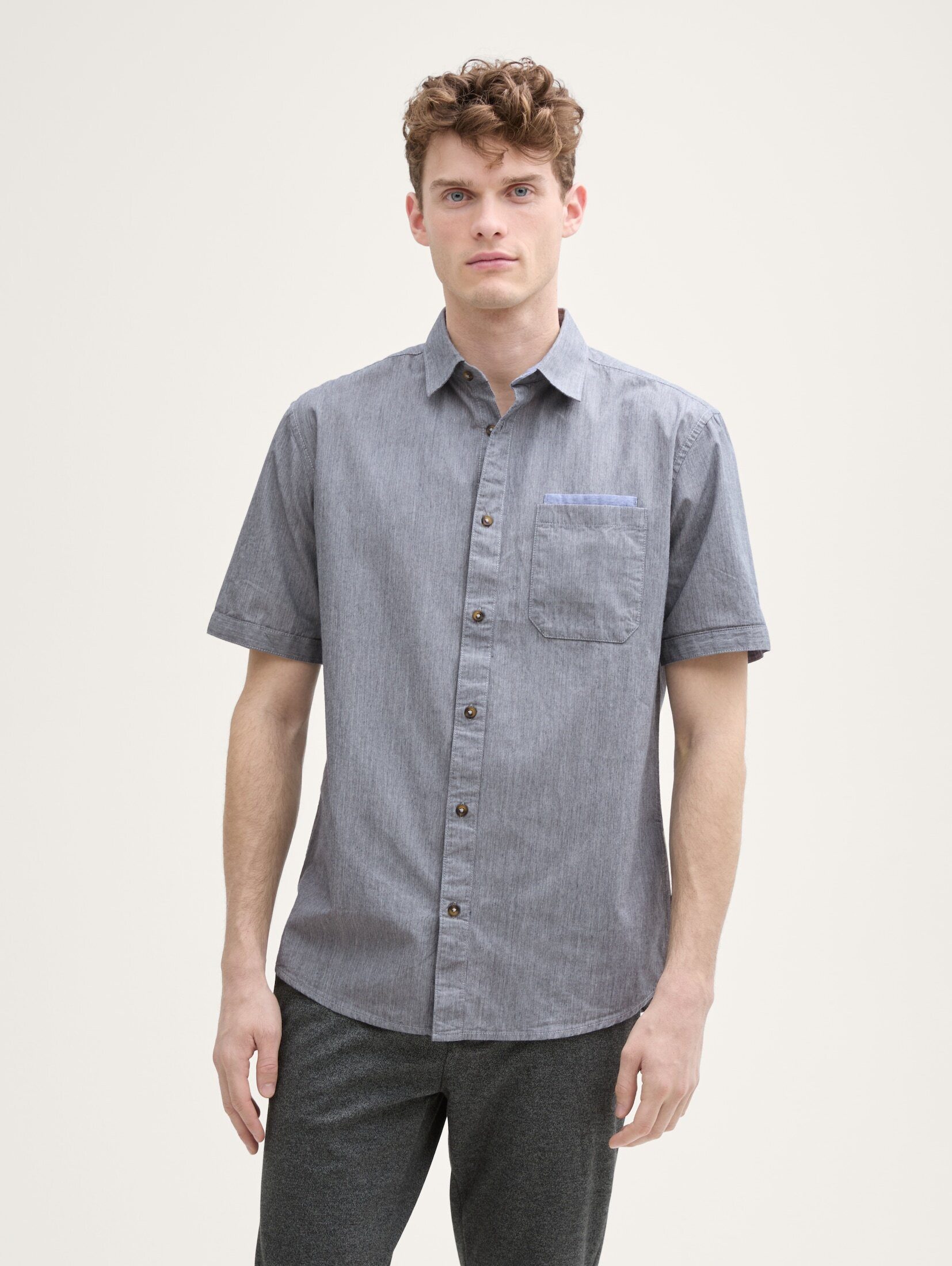 TOM TAILOR Langarmhemd Regular Fit Kurzarmhemd günstig online kaufen