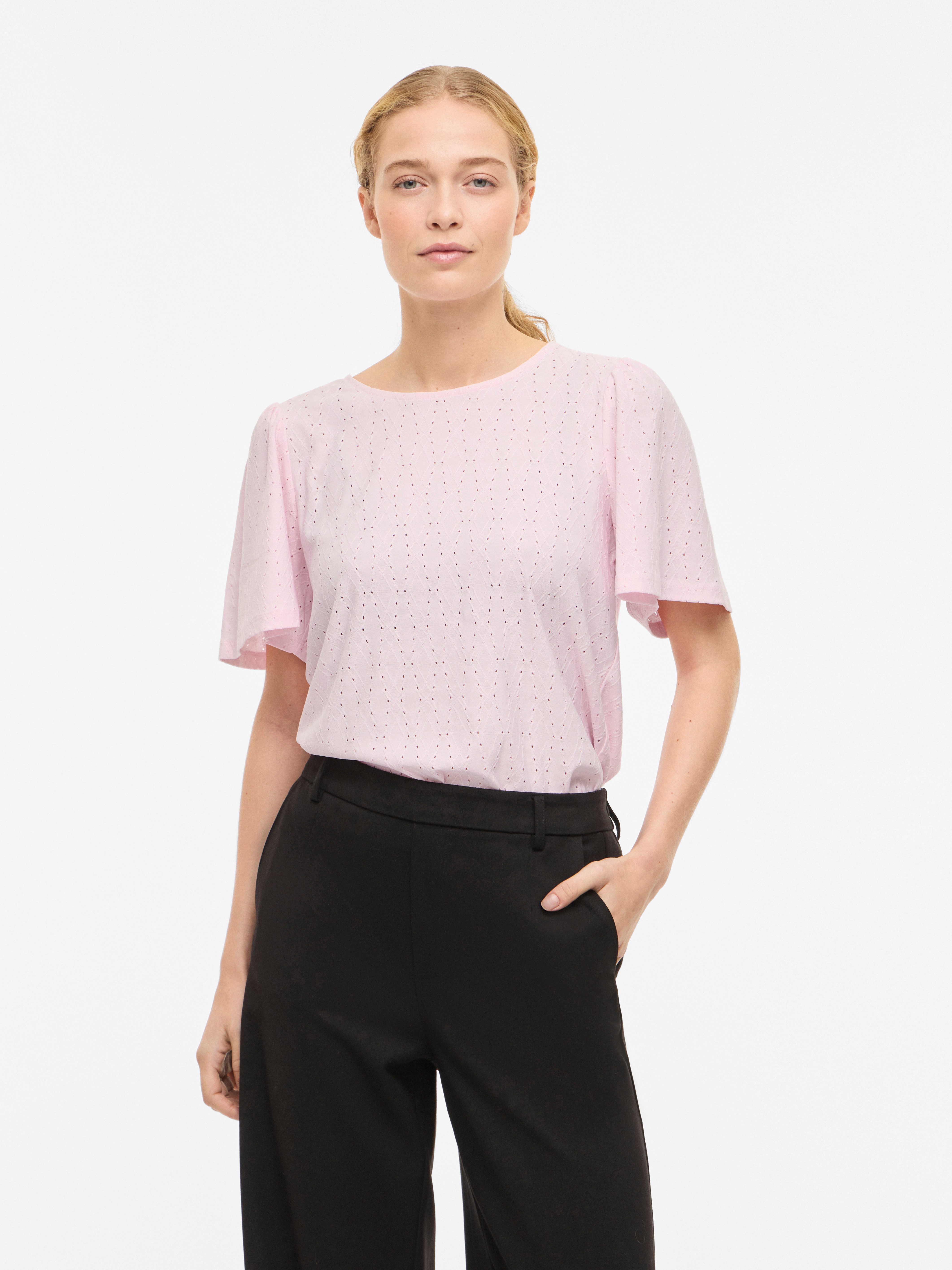 Vila Rundhalsshirt VIBELLI O-NECK S/S TOP - NOOS