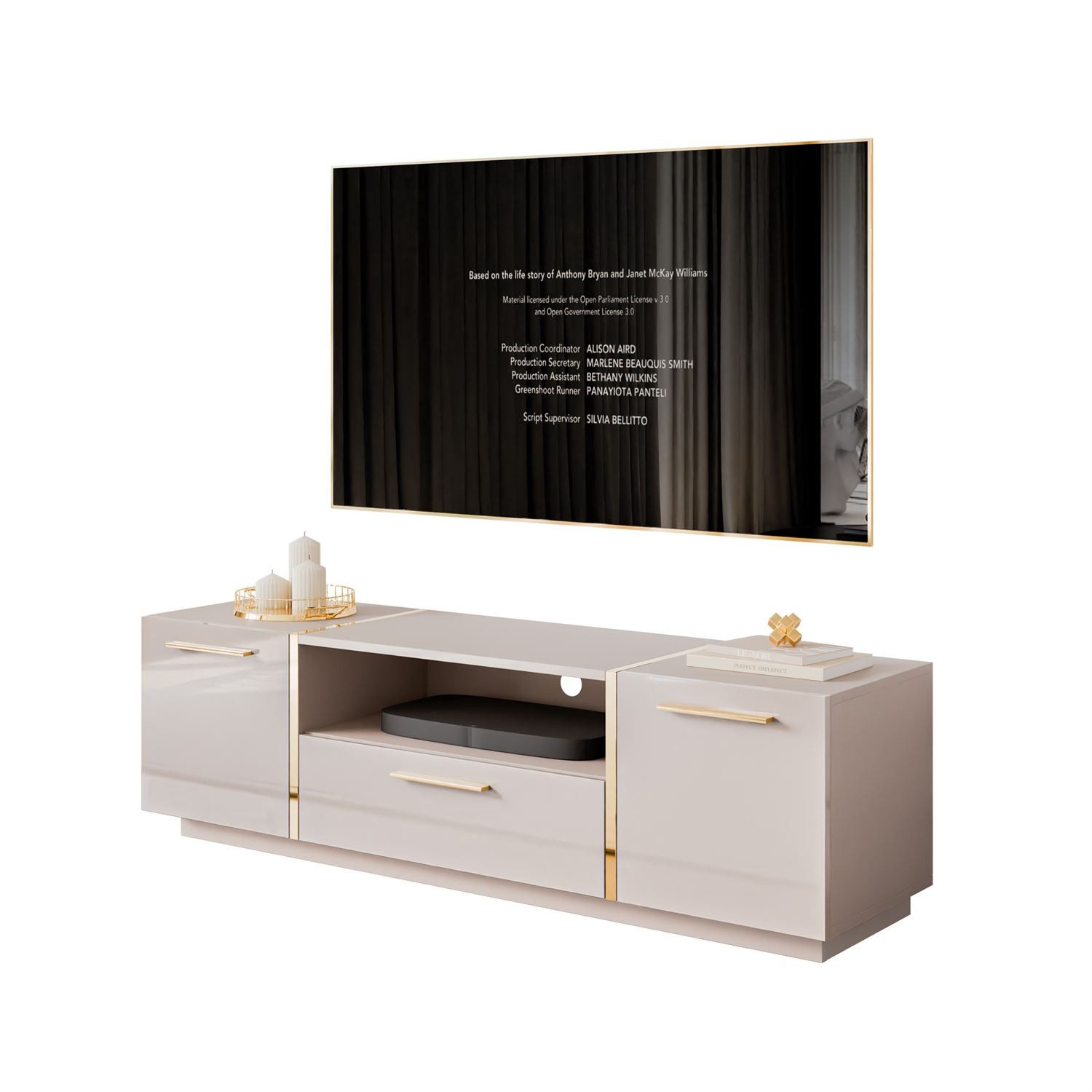 Lookway TV-Schrank ONYX Kaschmir Hochglanz 158 cm günstig online kaufen