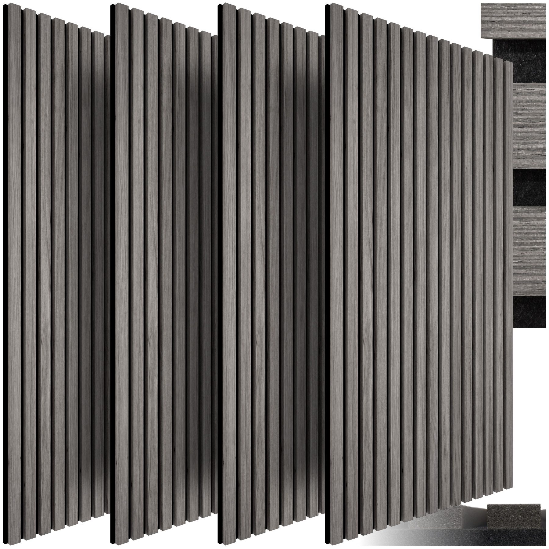 tectake Wandpaneel Akustikpaneele, BxL: 60x120 cm, günstig online kaufen
