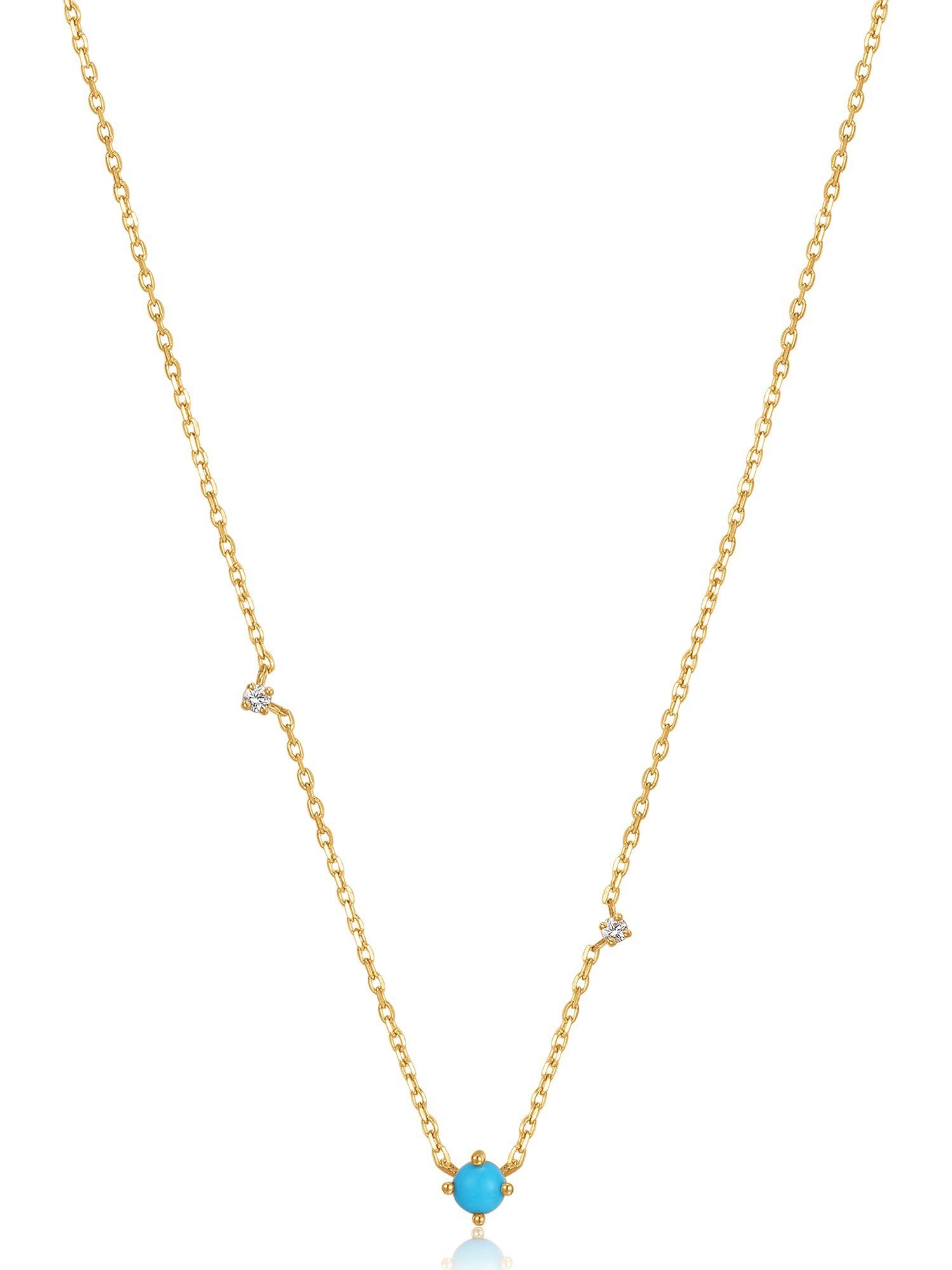 Ania Haie Collier Ania Haie Damen-Kette 585er Gelbgold 1 Türkis