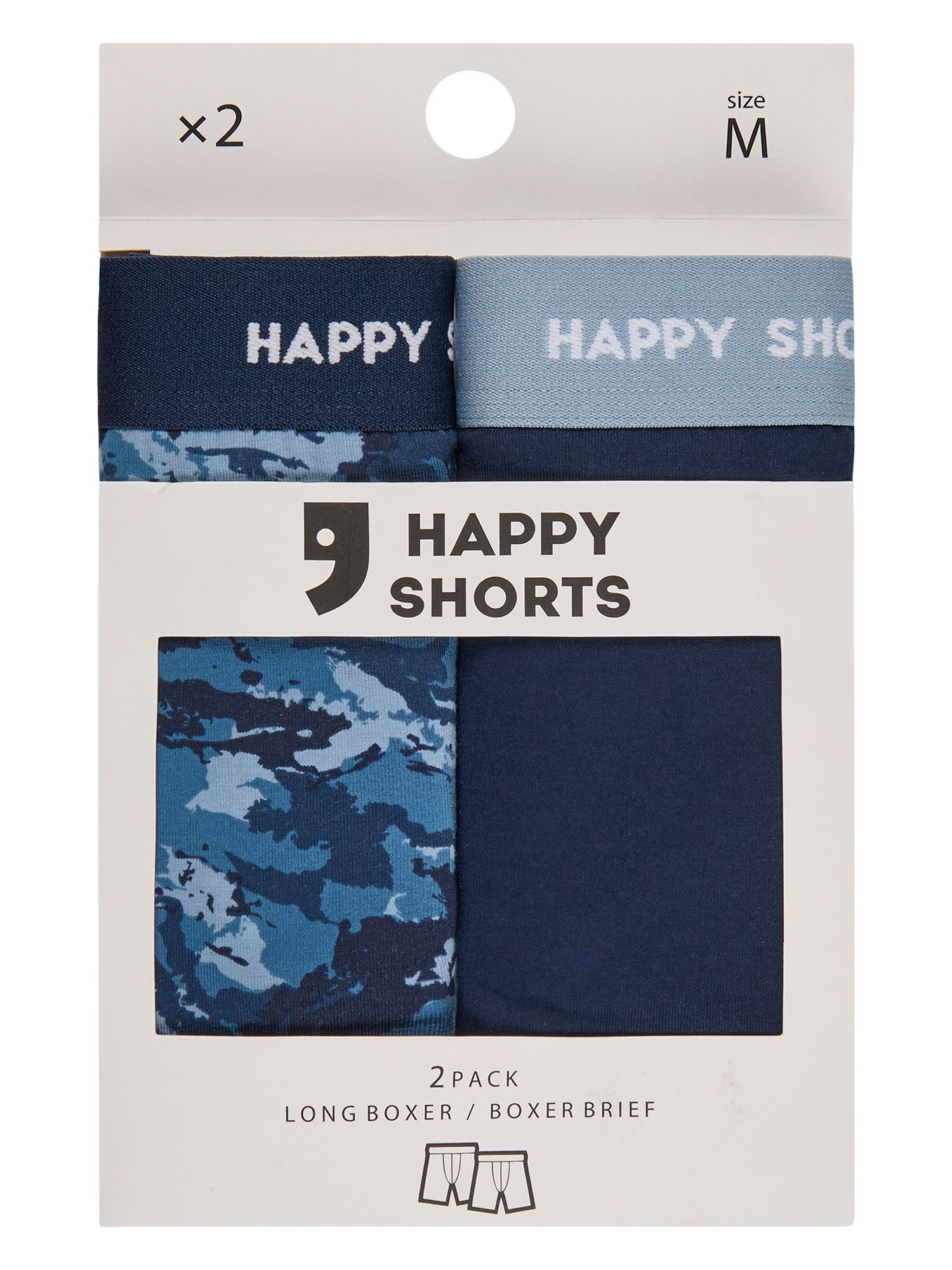 HAPPY SHORTS Langer Boxer Jersey (2-St) Boxershorts, Herren Unterhose
