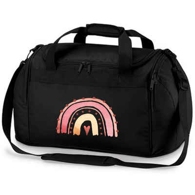 Mein Zwergenland Sporttasche für Kinder in der Farbe Schwarz 26L mit Regenbogen Motiv