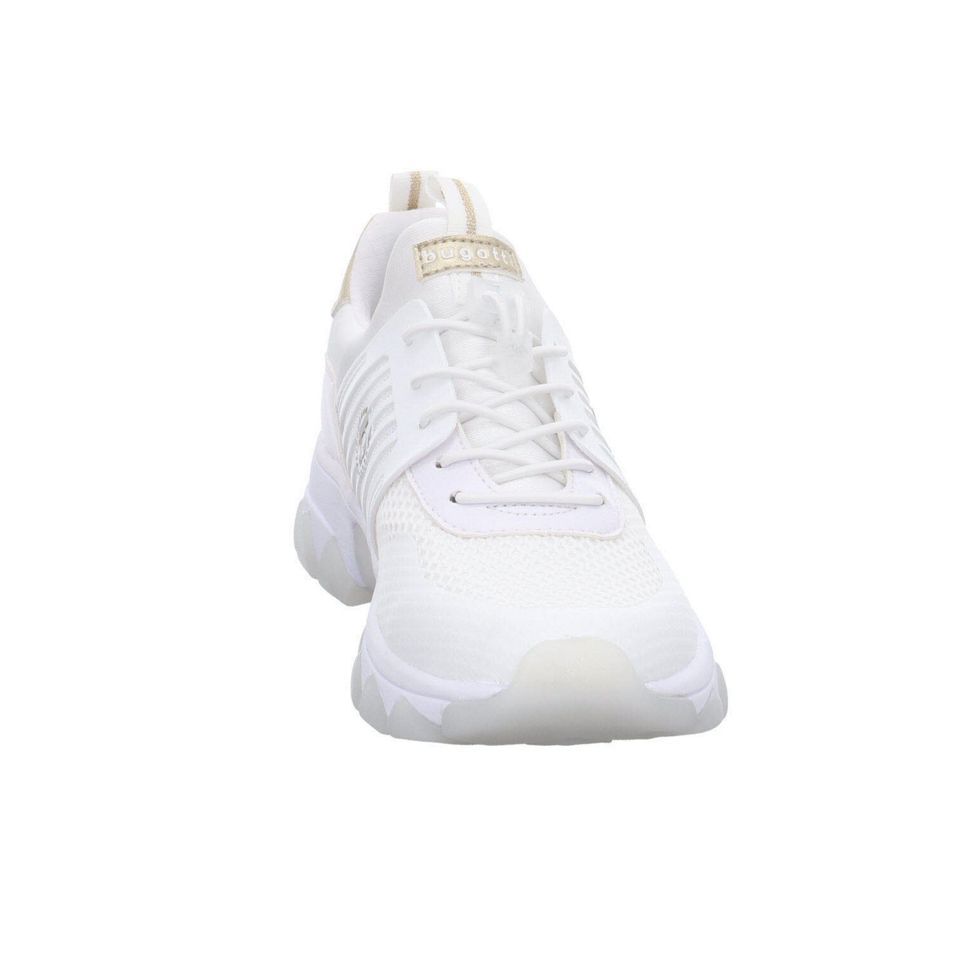 Halbschuhe white Schuhe / bugatti Damen Sneaker Synthetikkombination Sport gold Sneaker Schnürschuh