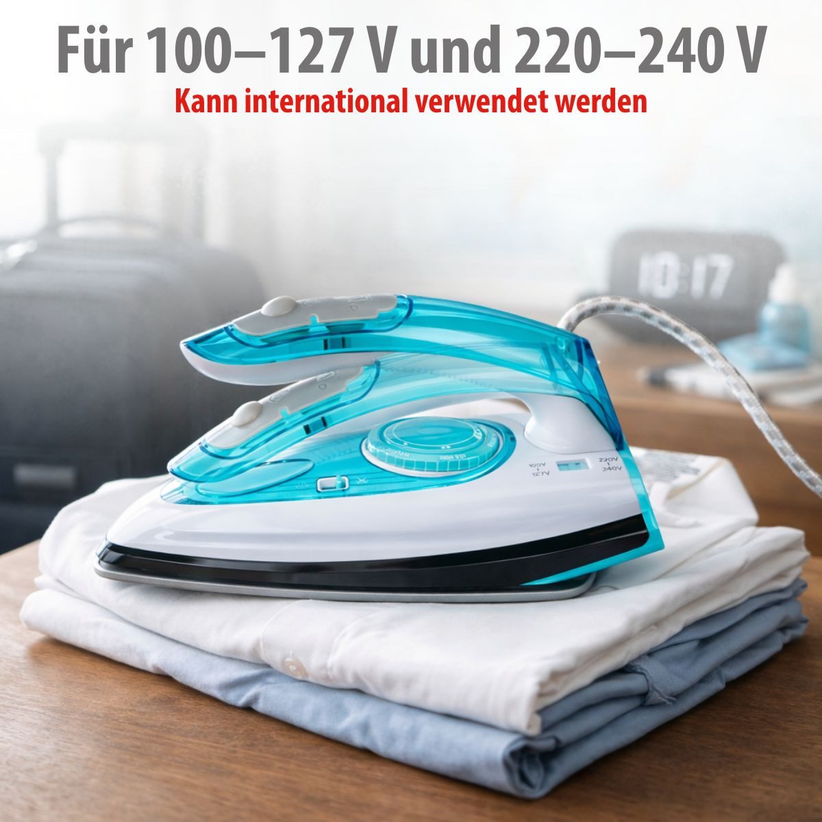 Alpina Dampfbügeleisen alpina Reisebügeleisen SL-9990B2 - Dual-Voltage Bügeleisen