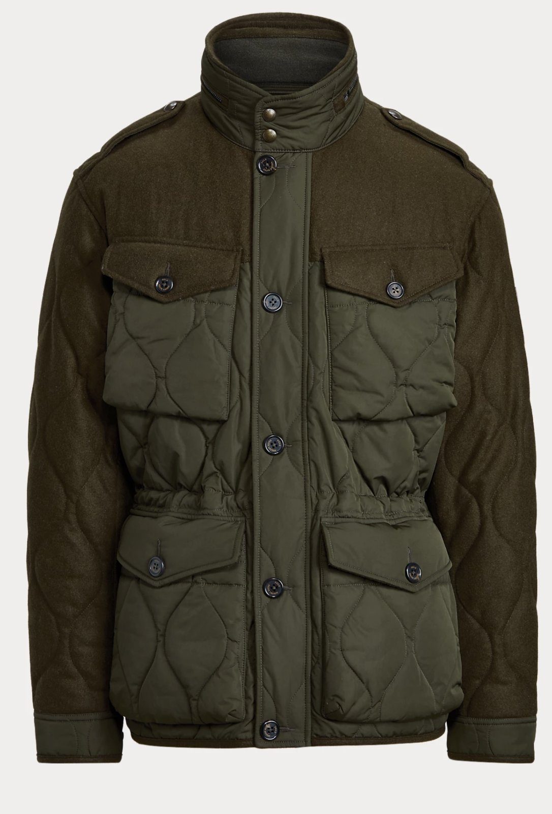 Polo Ralph Lauren Winterjacke Quilted Field Jacket Utility Coat Stepp-Jacke Army M